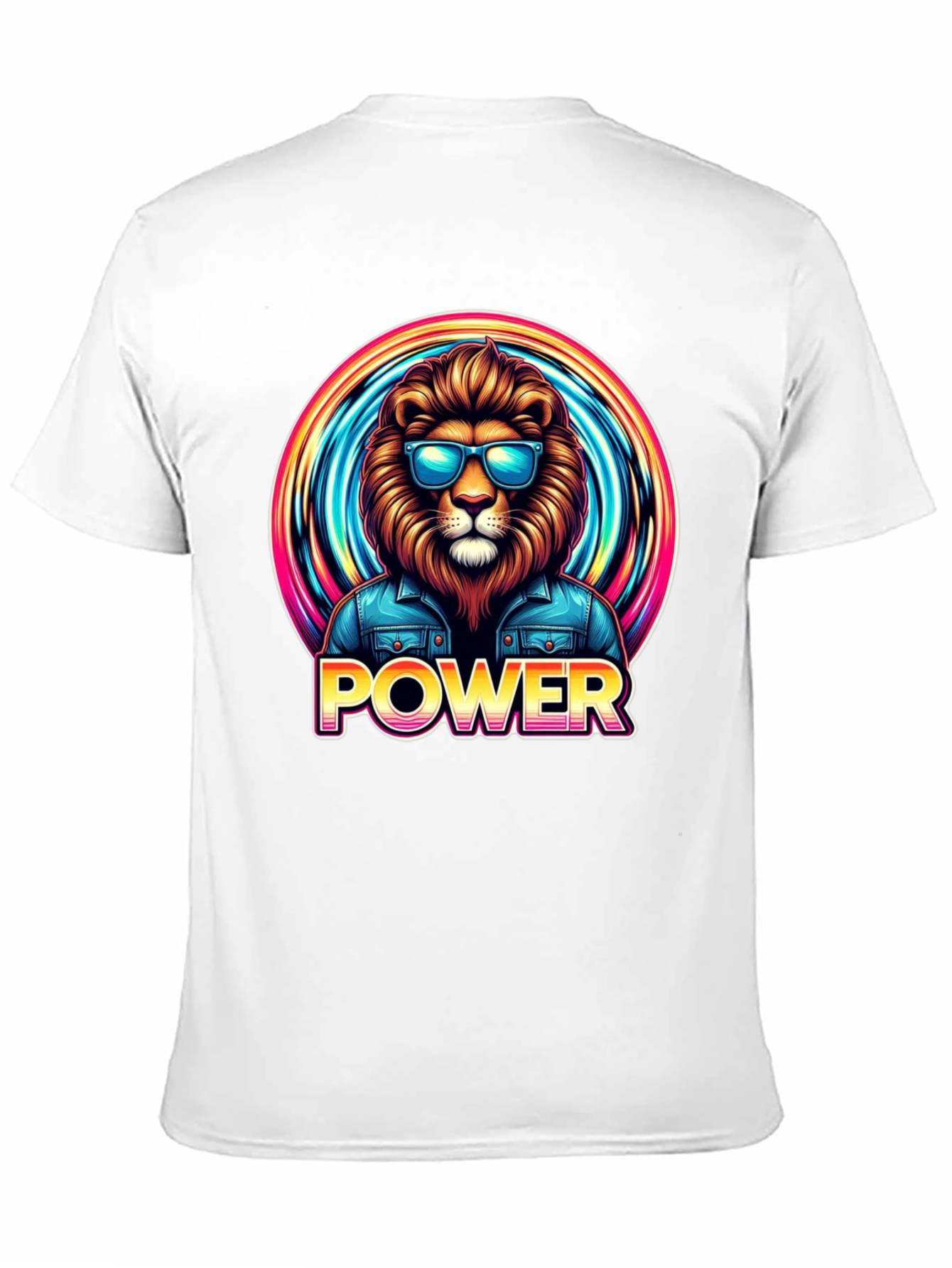 Power Lion Graphic Tee - Cool Animal Design