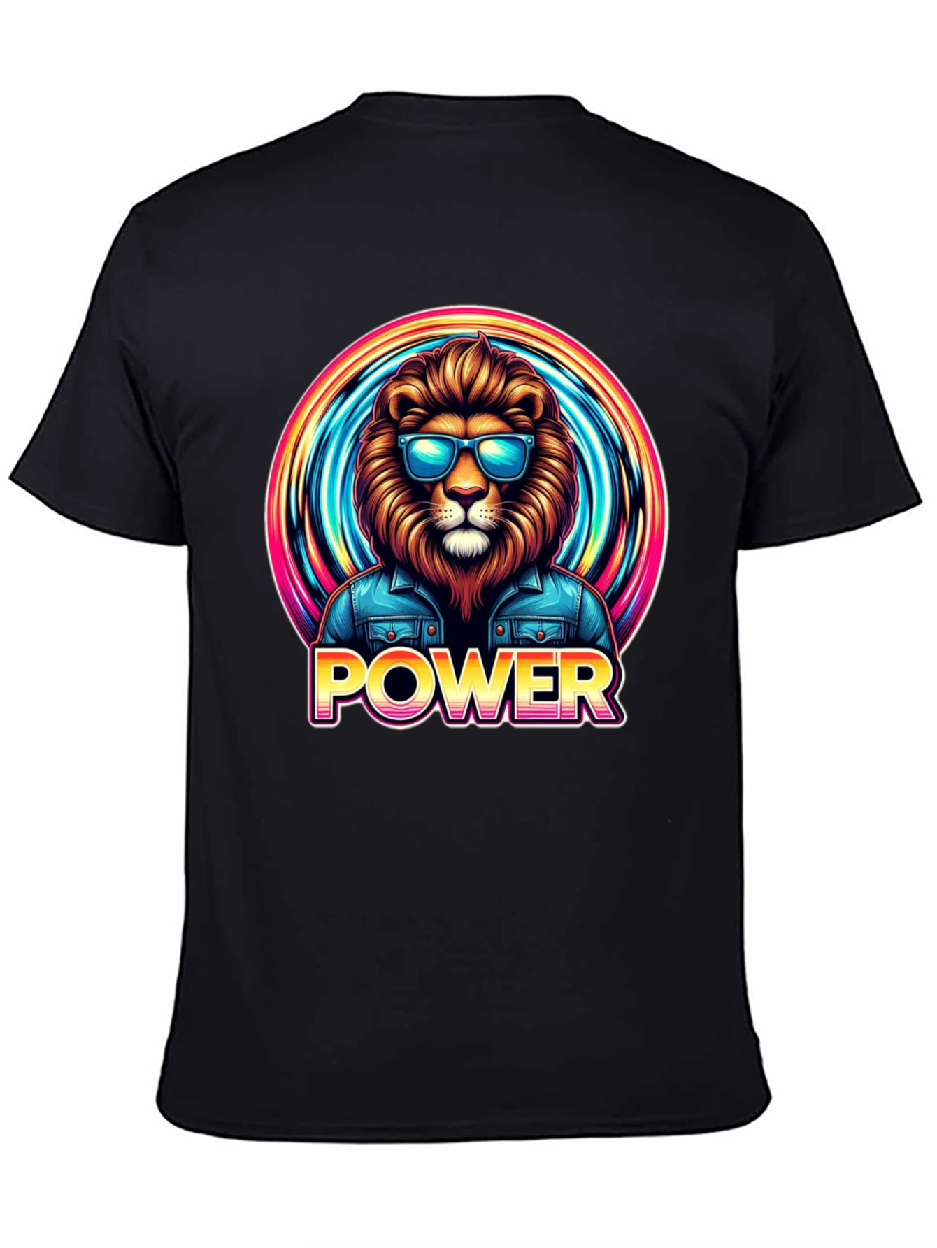Power Lion Graphic Tee - Cool Animal Design