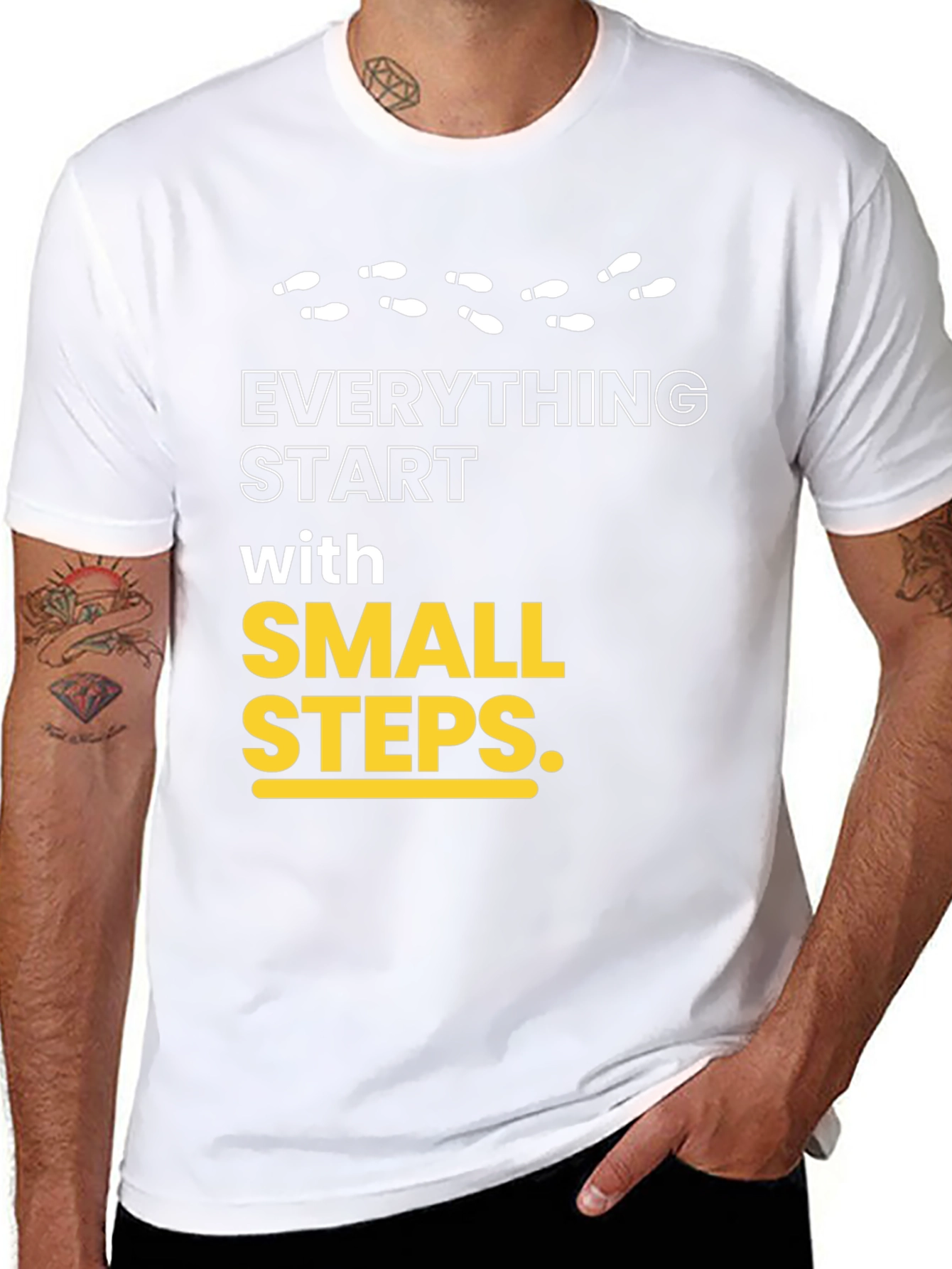 Small Steps Graphic T-Shirt - Motivational Design