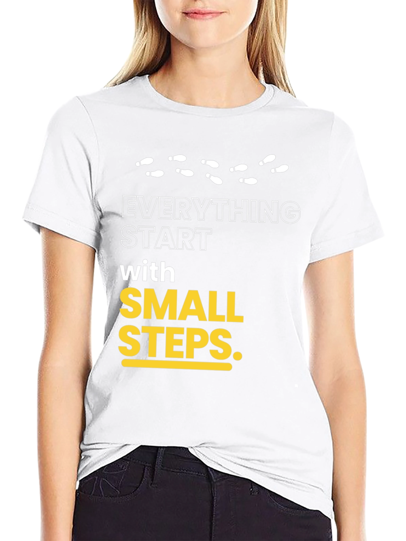 Small Steps Graphic T-Shirt - Motivational Design