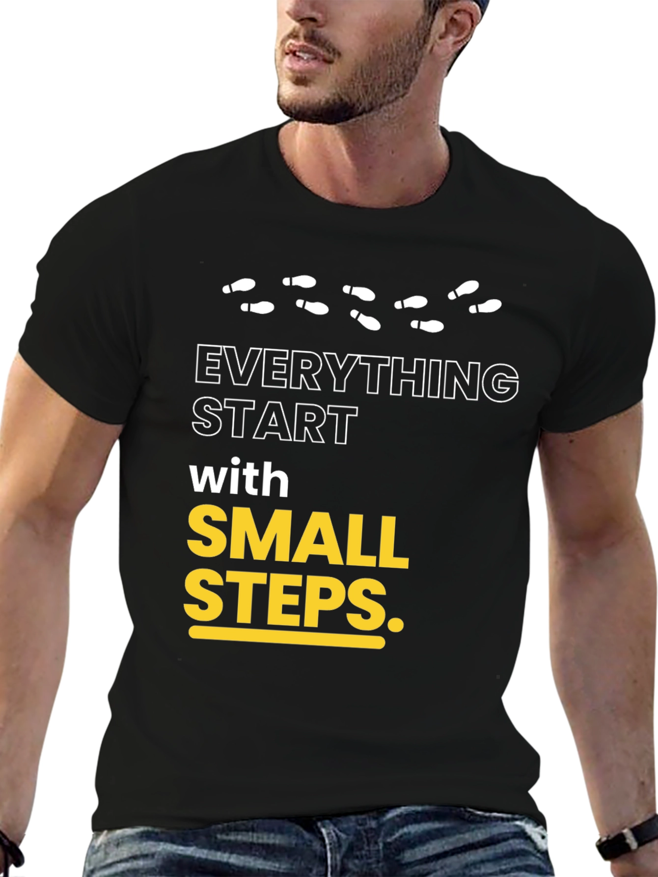 Small Steps Graphic T-Shirt - Motivational Design