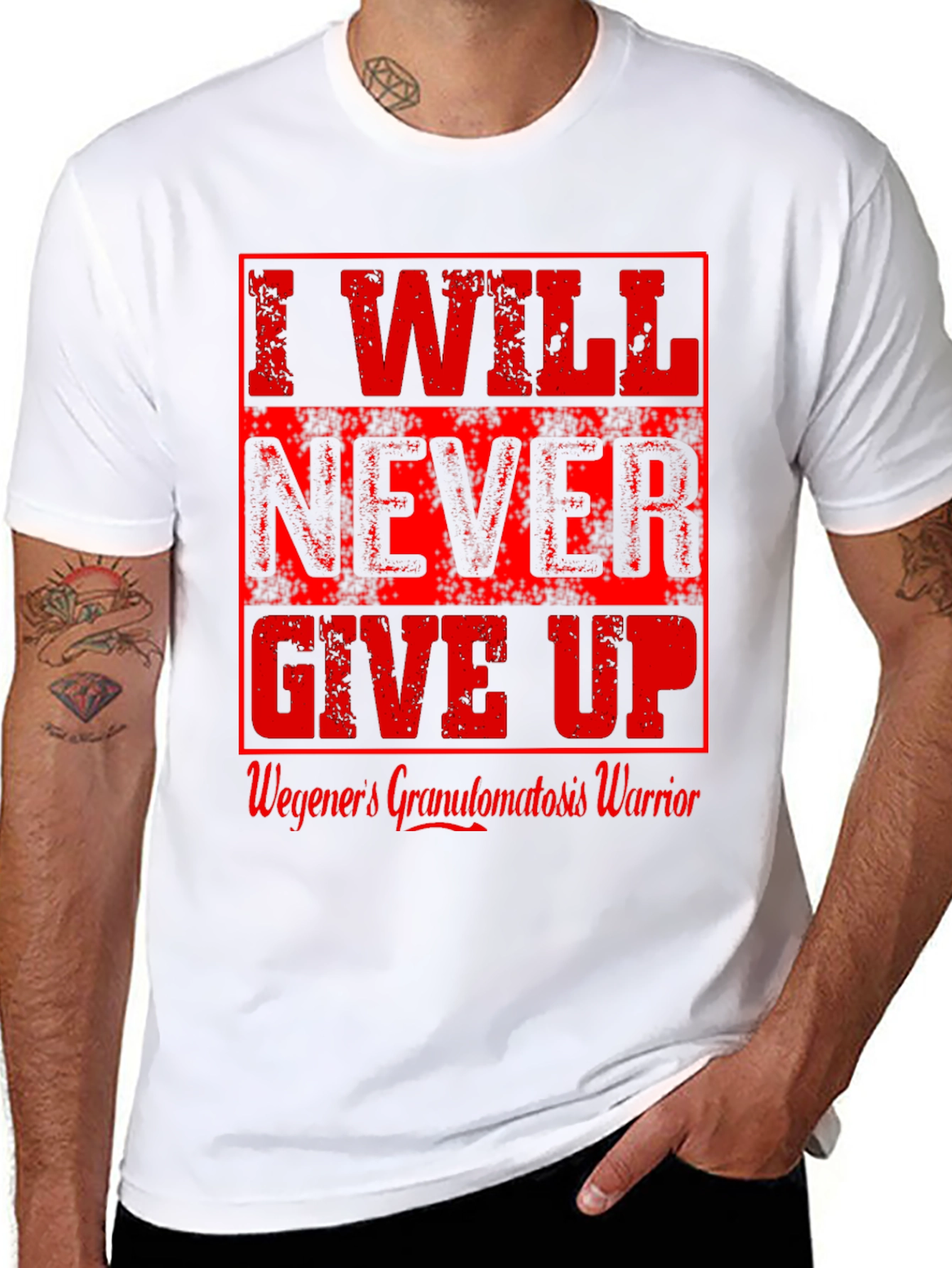 I Will Never Give Up Warrior T-Shirt