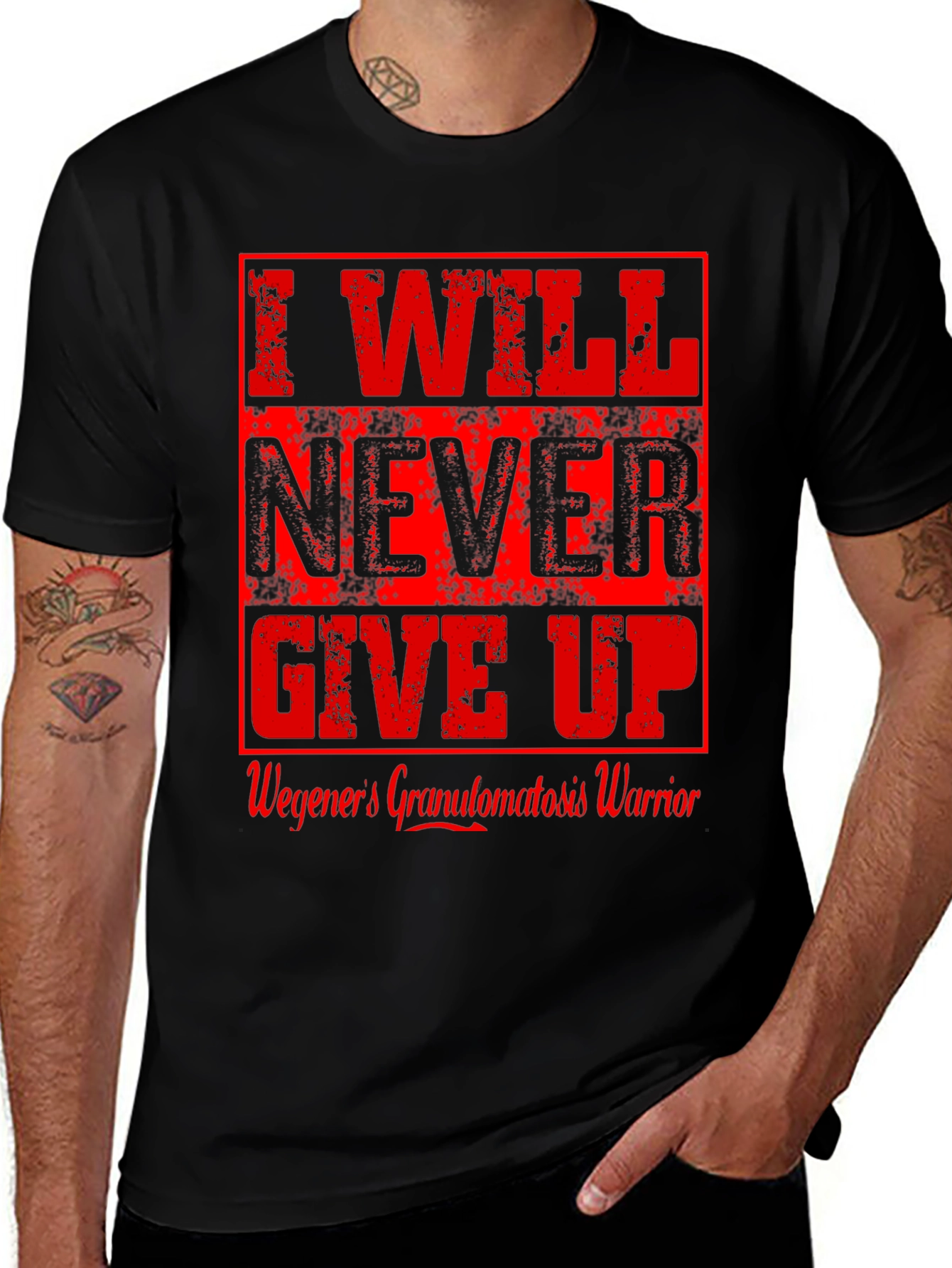 I Will Never Give Up Warrior T-Shirt