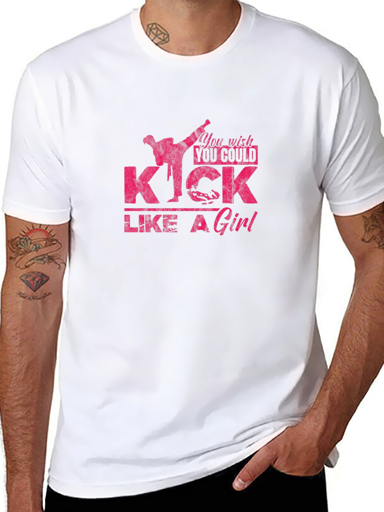 Kick Like a Girl Graphic Tee - Black
