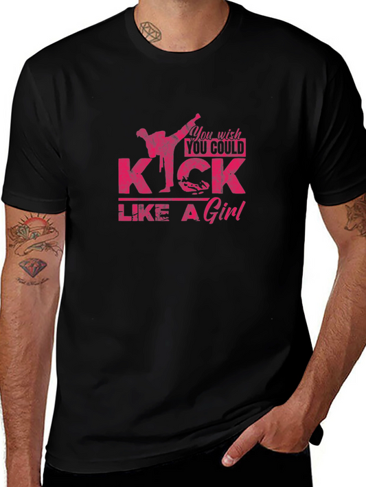 Kick Like a Girl Graphic Tee - Black