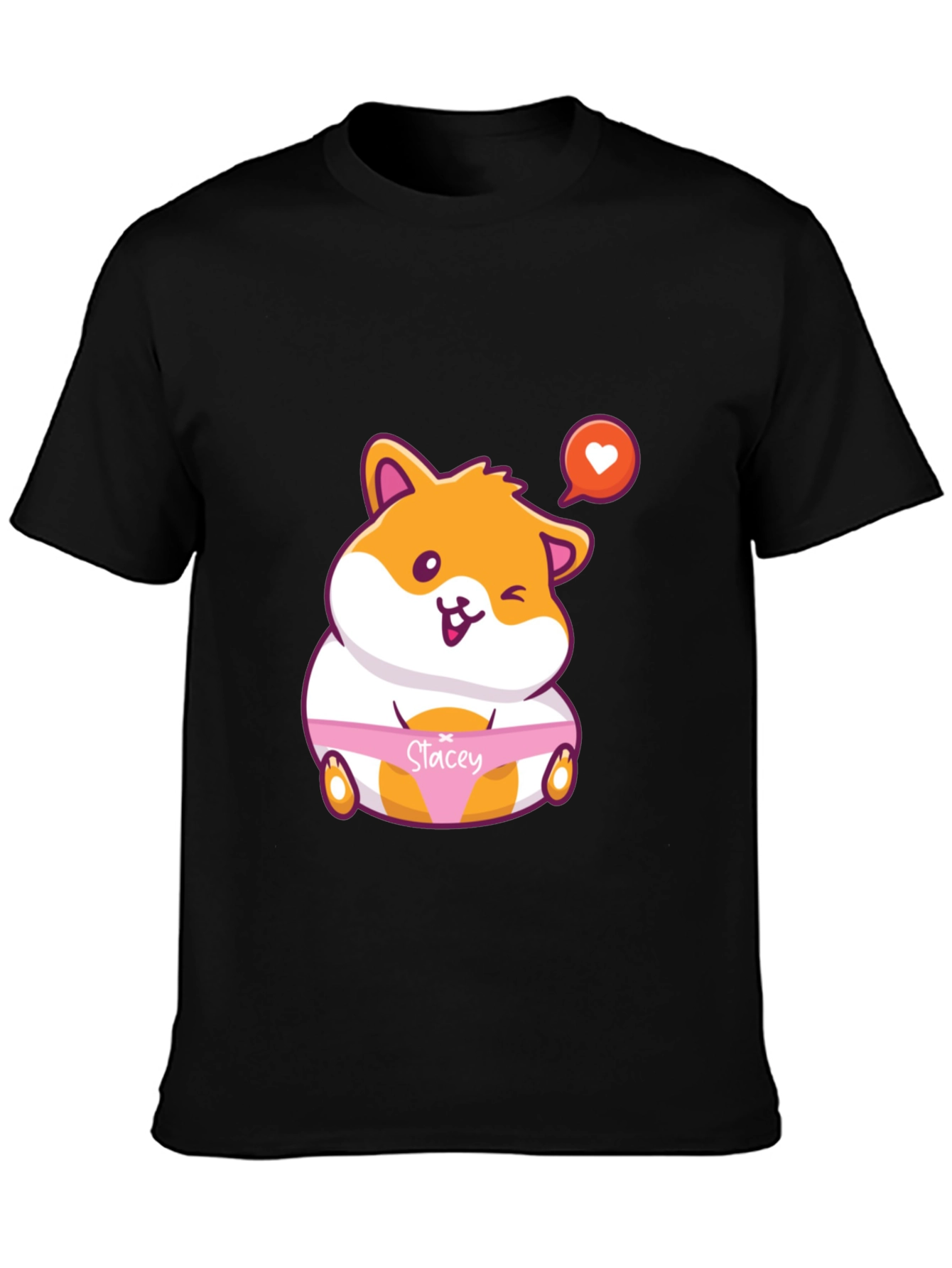 Cute Hamster Stacey Graphic T-Shirt