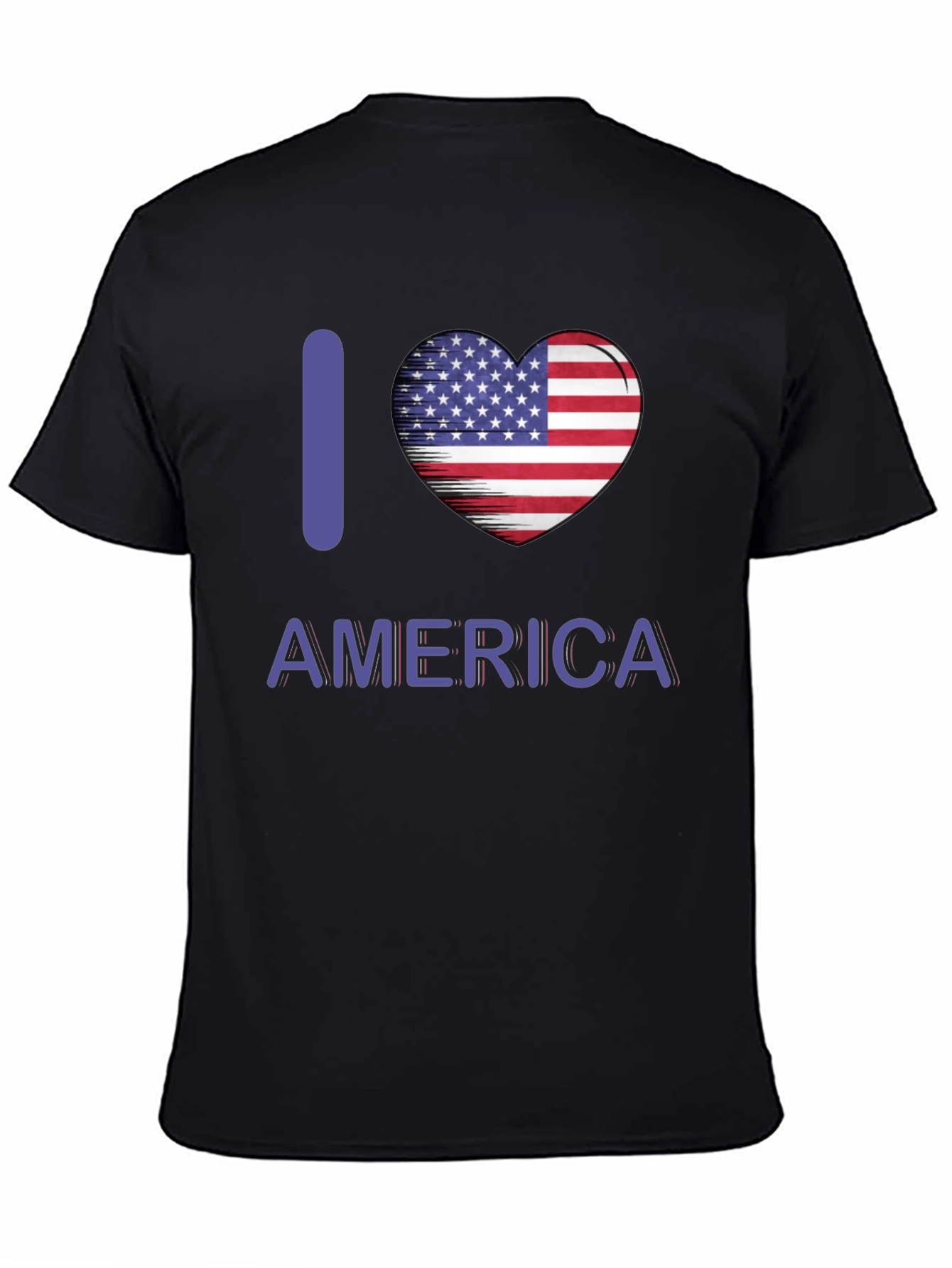 I Love America T-Shirt Patriotic Pride USA Flag Heart