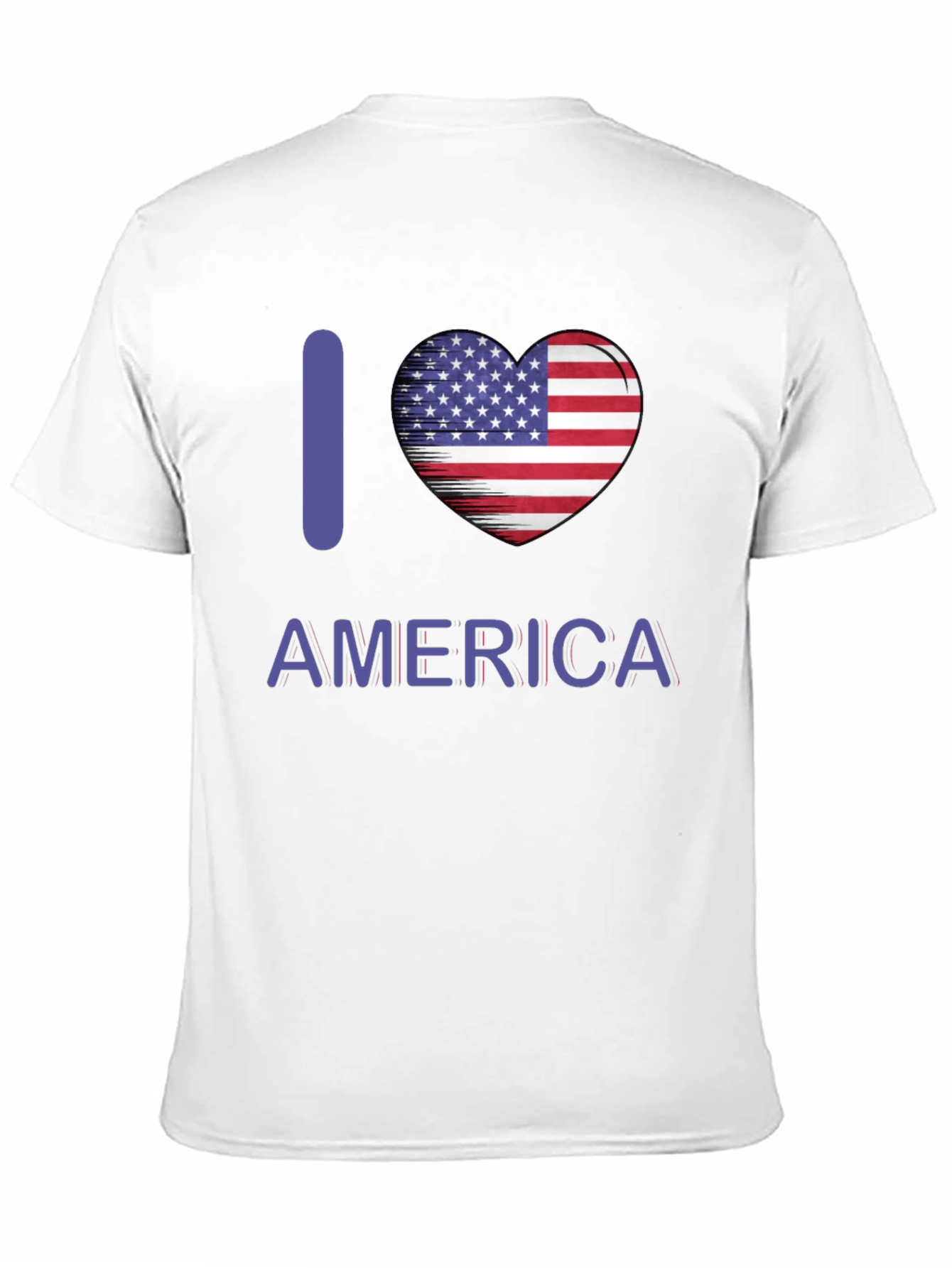I Love America T-Shirt Patriotic Pride USA Flag Heart