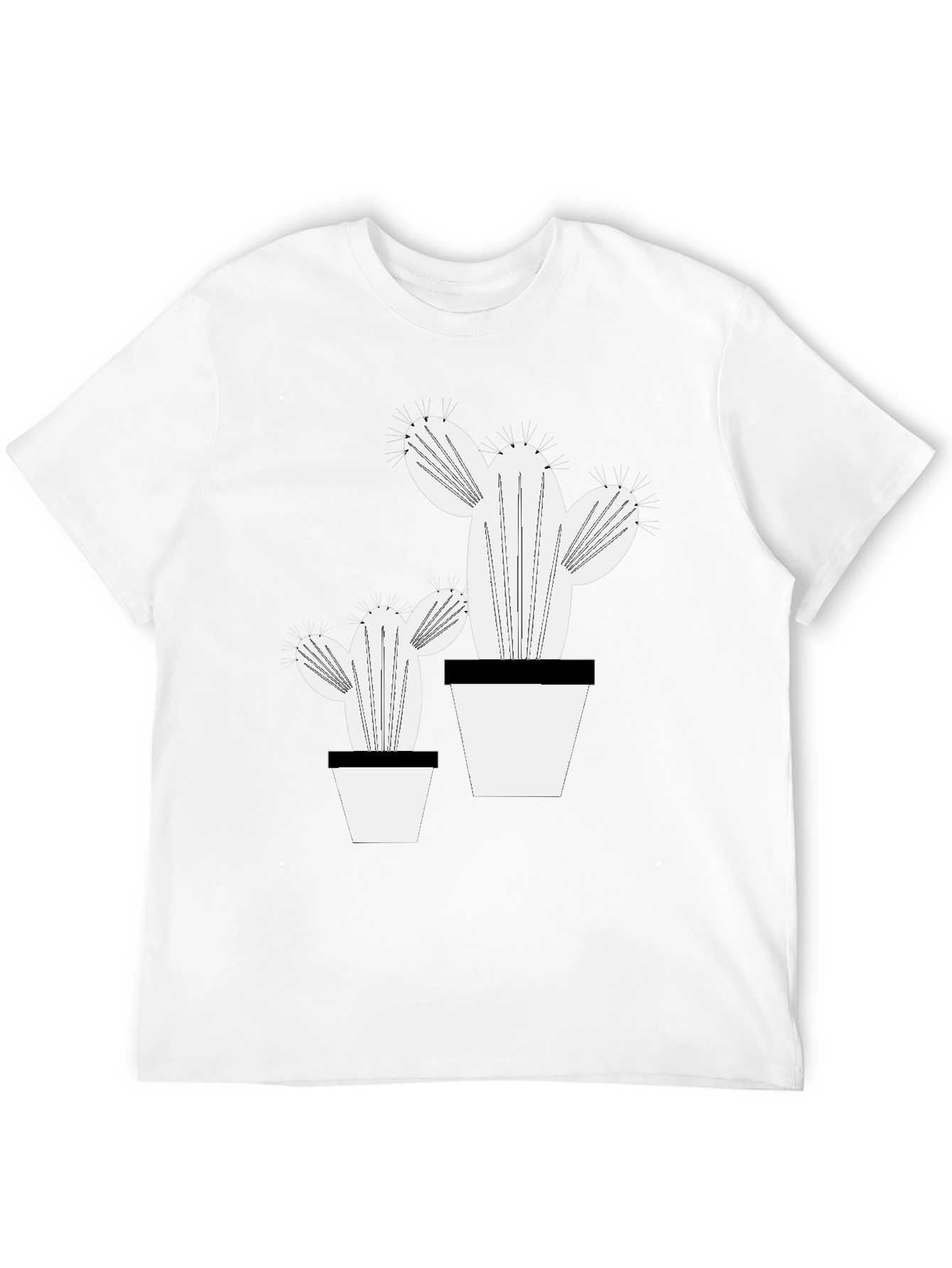 Cactus Graphic T-Shirt - Modern Plant Lover Tee