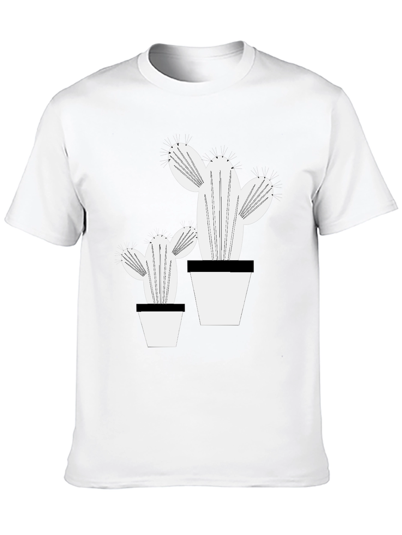 Cactus Graphic T-Shirt - Modern Plant Lover Tee