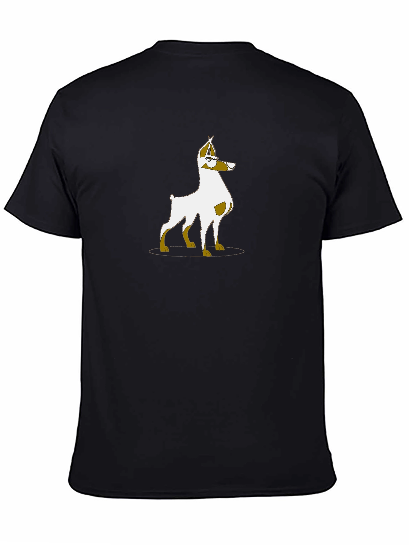 Dog Cartoon Graphic Print T-Shirt