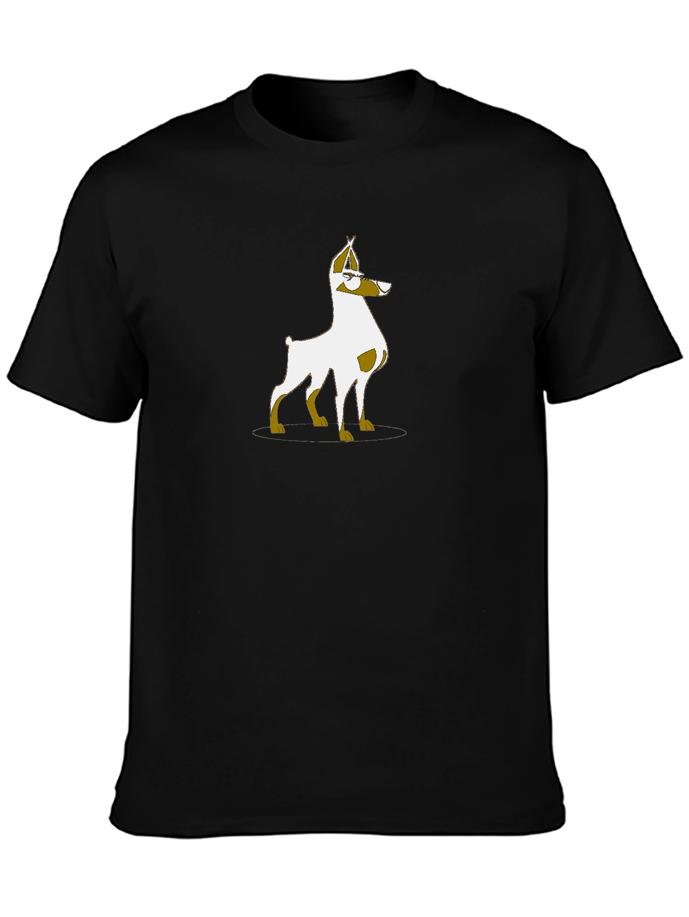 Dog Cartoon Graphic Print T-Shirt