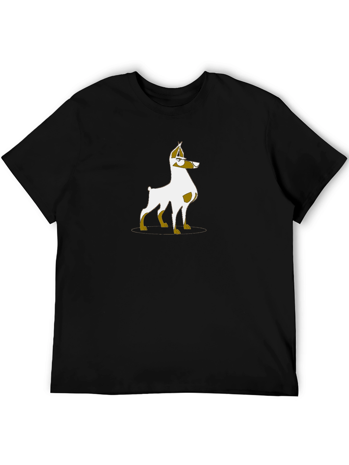 Dog Cartoon Graphic Print T-Shirt