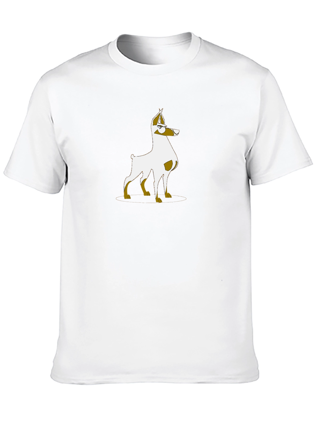 Dog Cartoon Graphic Print T-Shirt
