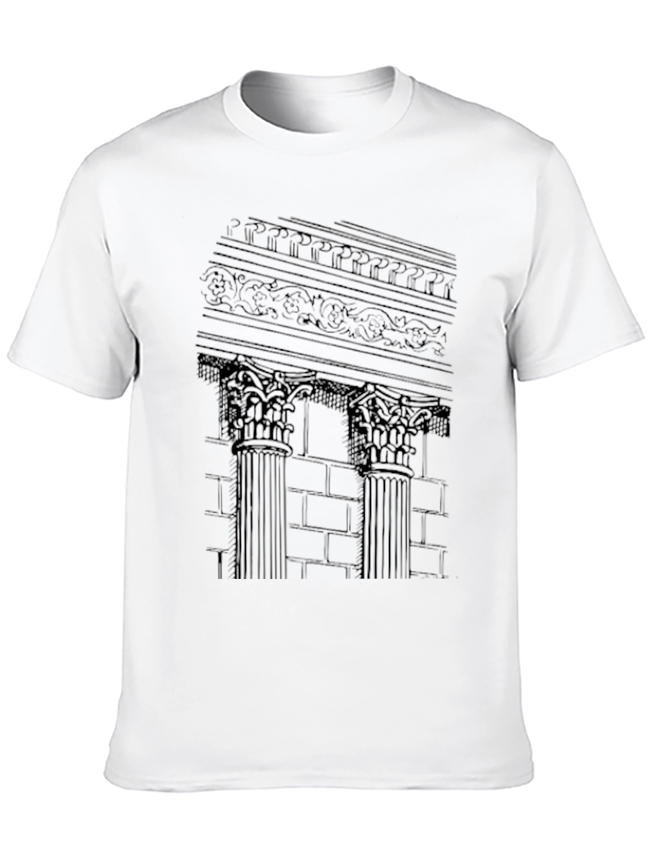 Architectural Columns Graphic Tee - Black