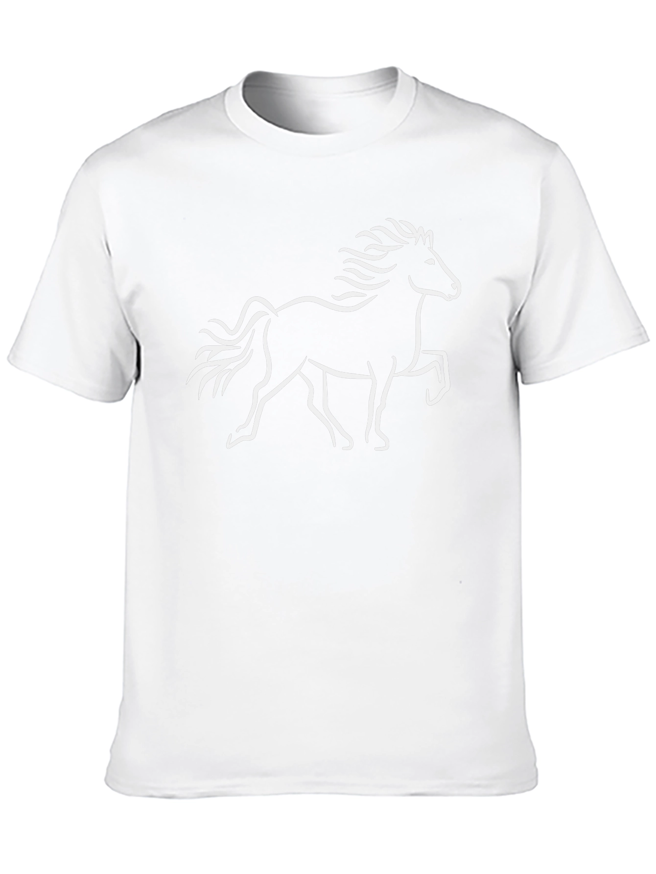 Horse Graphic Tee - Black Cotton Comfort
