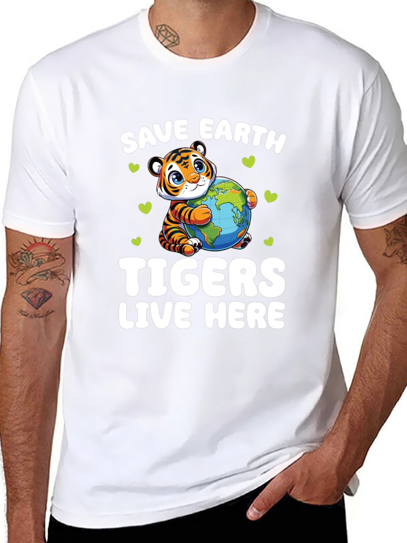 Save Earth Tigers Live Here T-Shirt