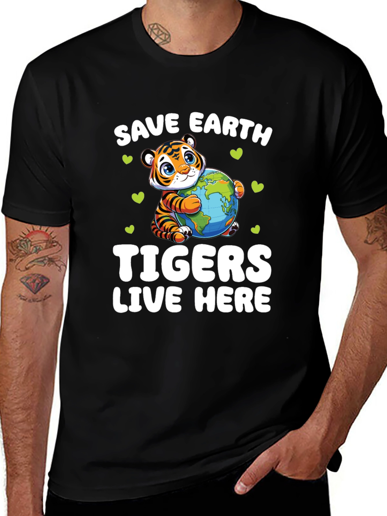 Save Earth Tigers Live Here T-Shirt