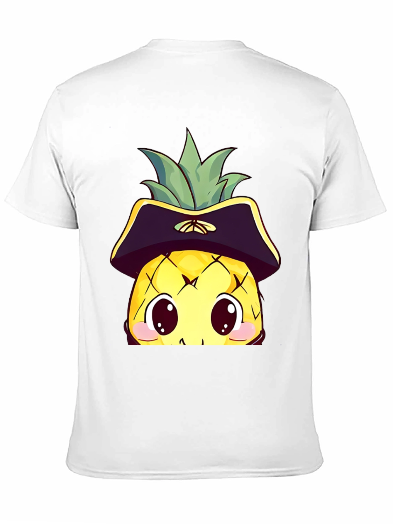Kawaii Pirate Pineapple T-Shirt - Black