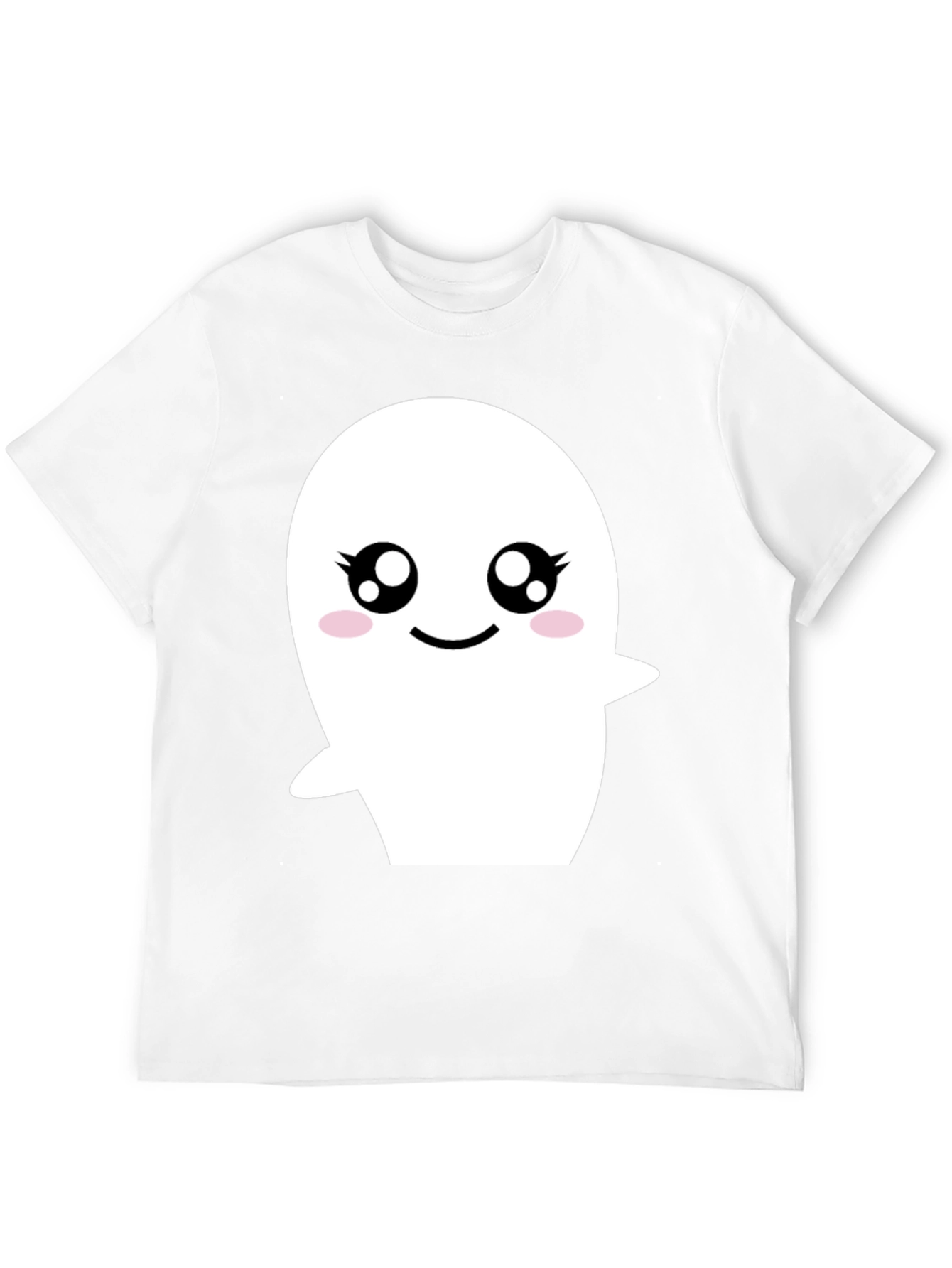 Cute Ghost Graphic Black T-Shirt
