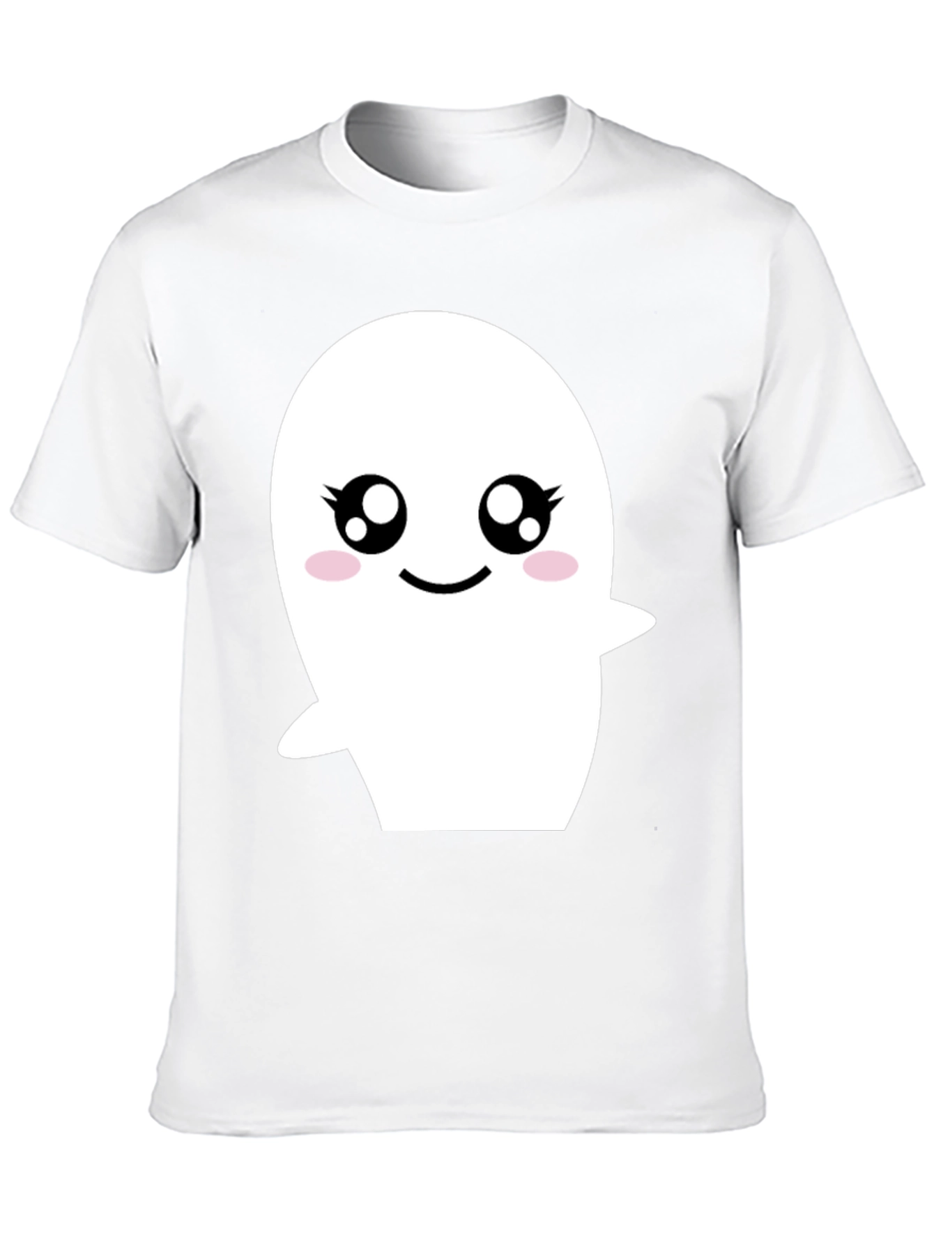Cute Ghost Graphic Black T-Shirt