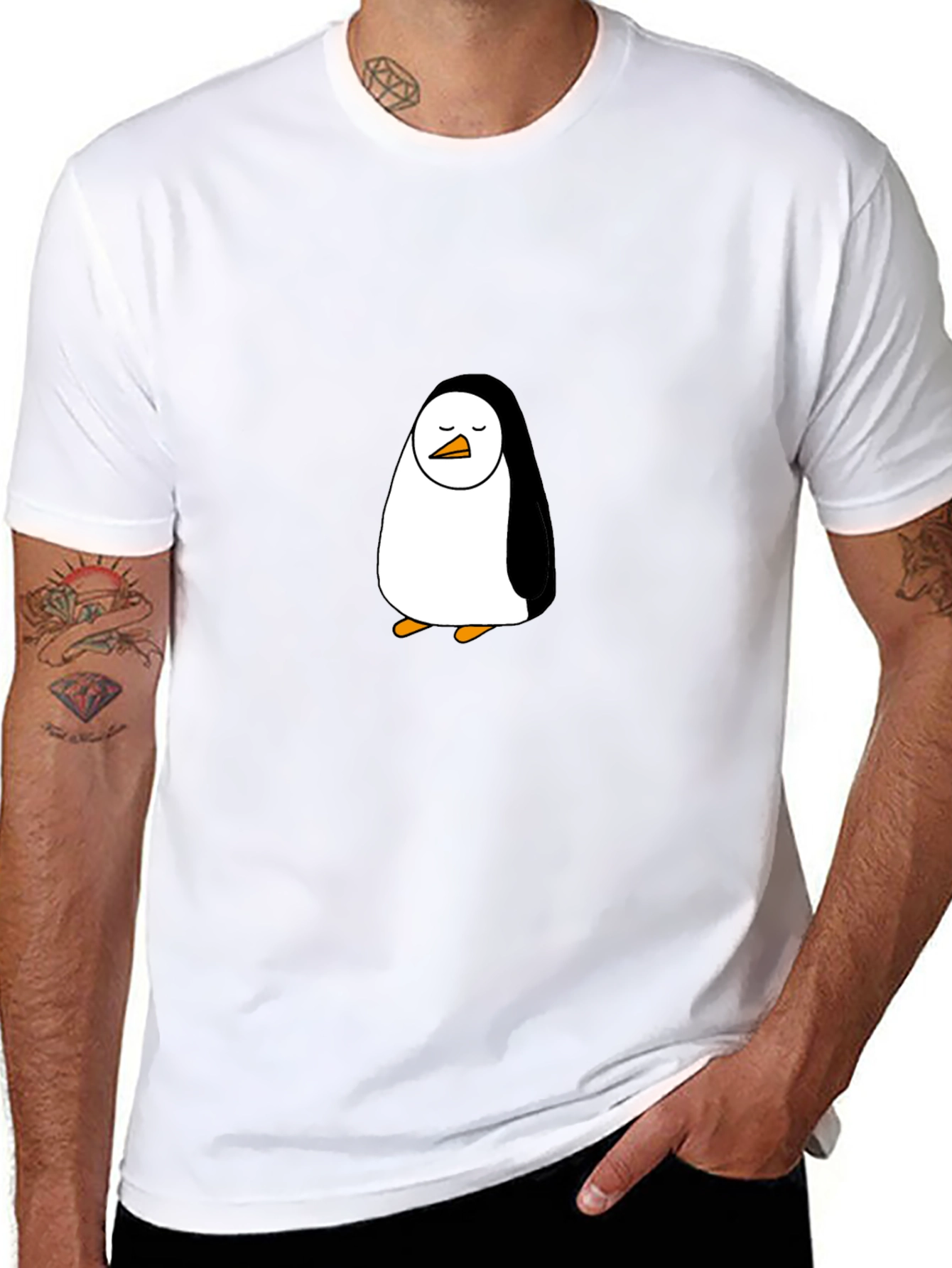 Penguin Graphic Black T-Shirt