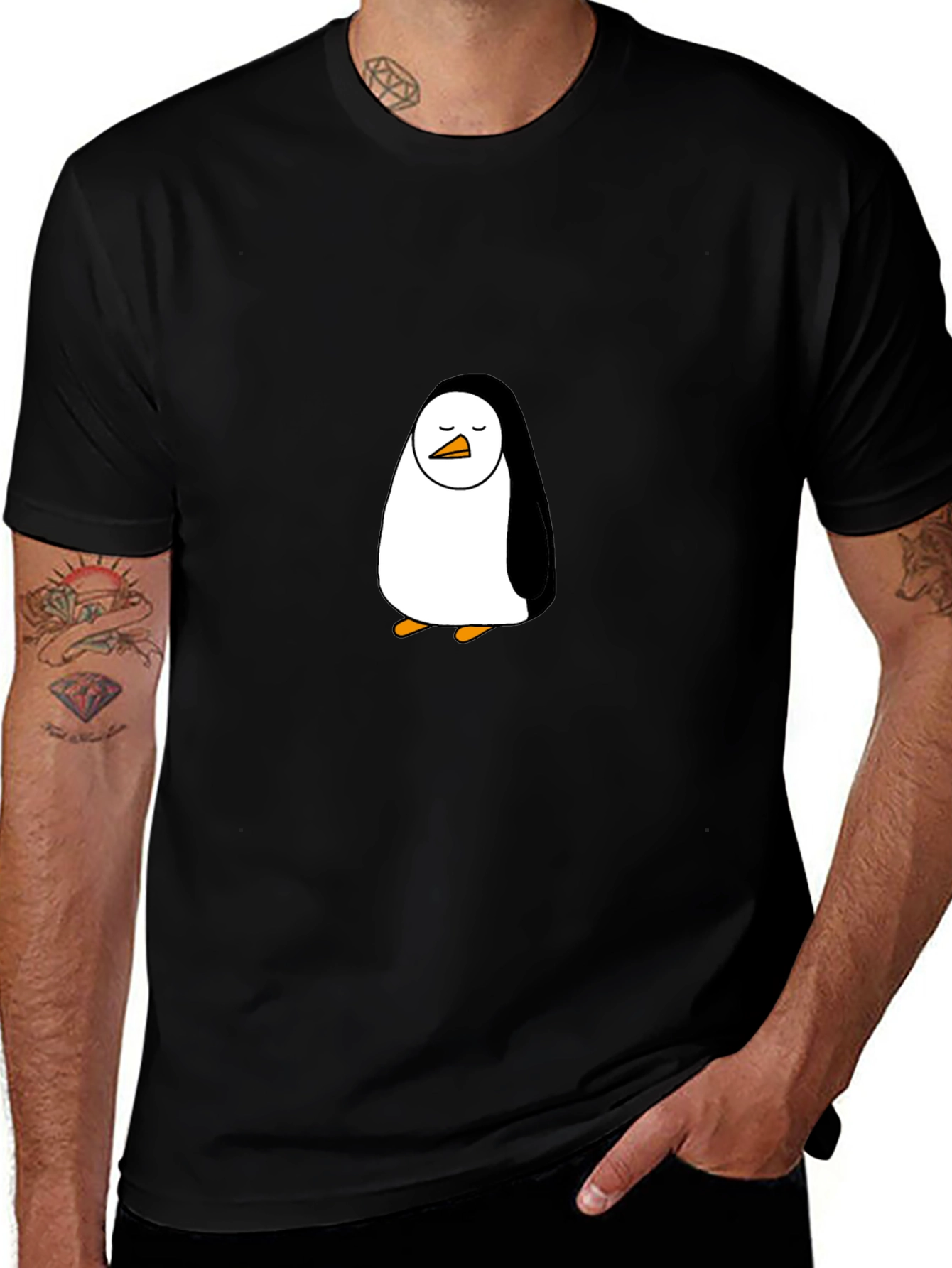 Penguin Graphic Black T-Shirt