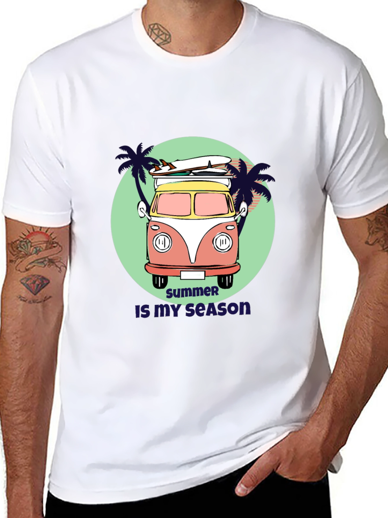 Summer Season Surf Van Graphic Tee