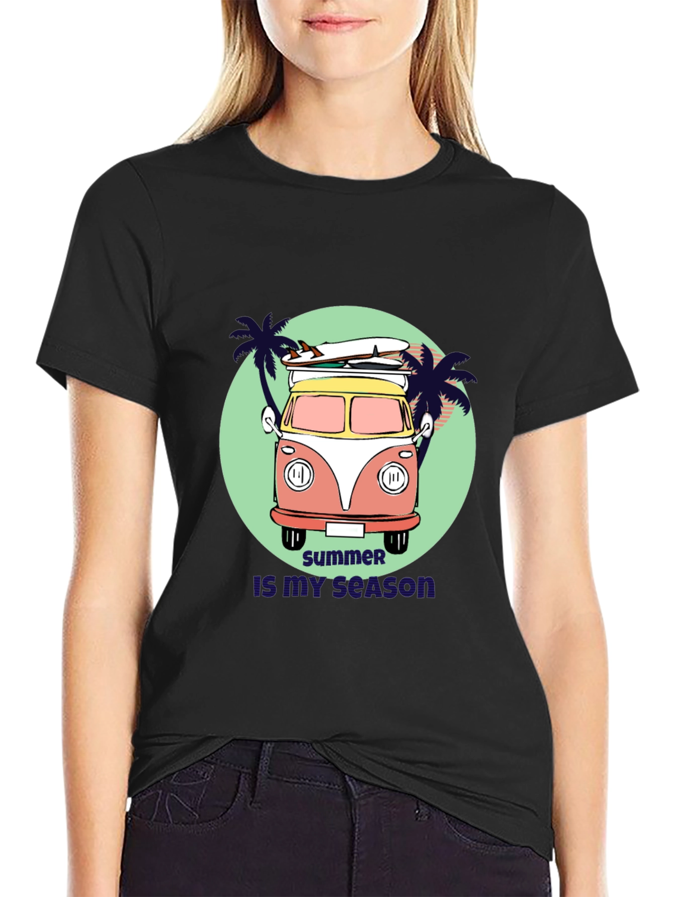Summer Season Surf Van Graphic Tee