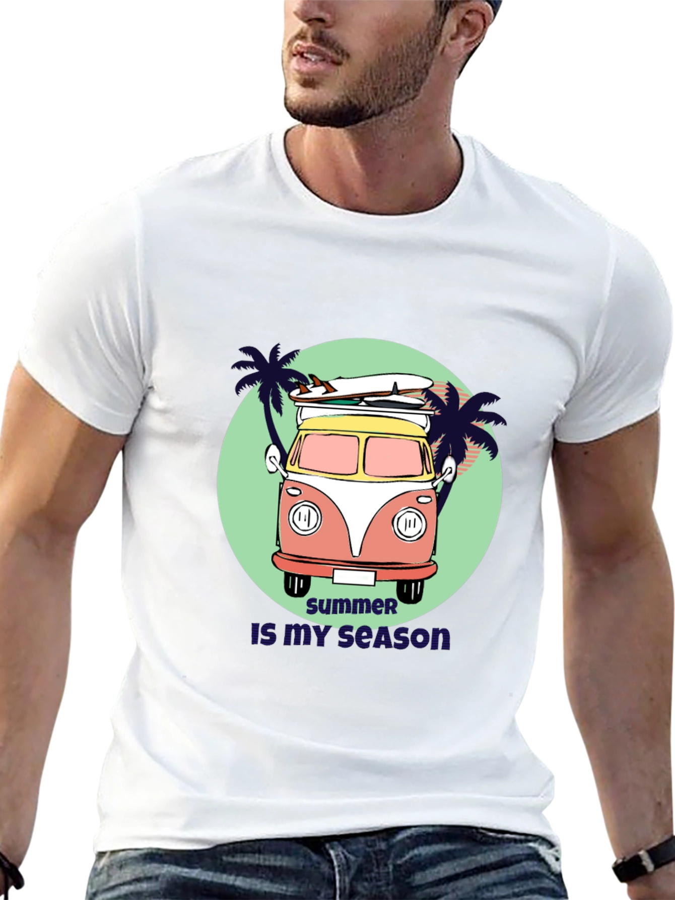Summer Season Surf Van Graphic Tee