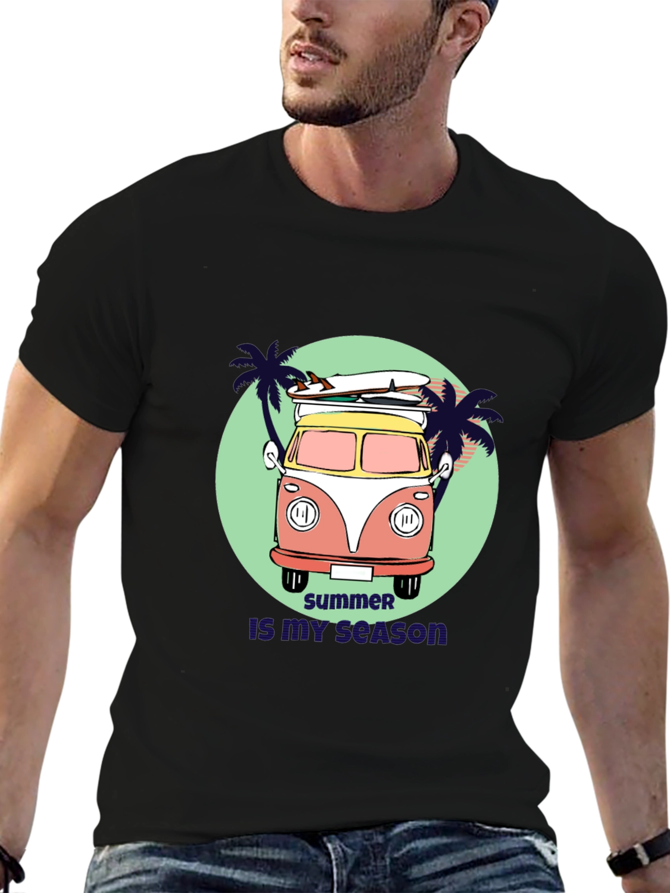 Summer Season Surf Van Graphic Tee