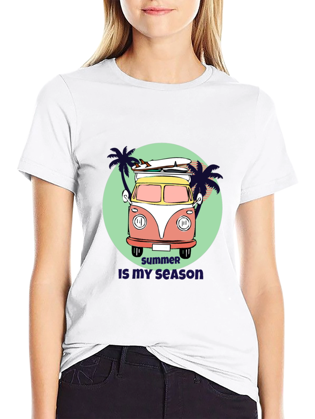 Summer Season Surf Van Graphic Tee