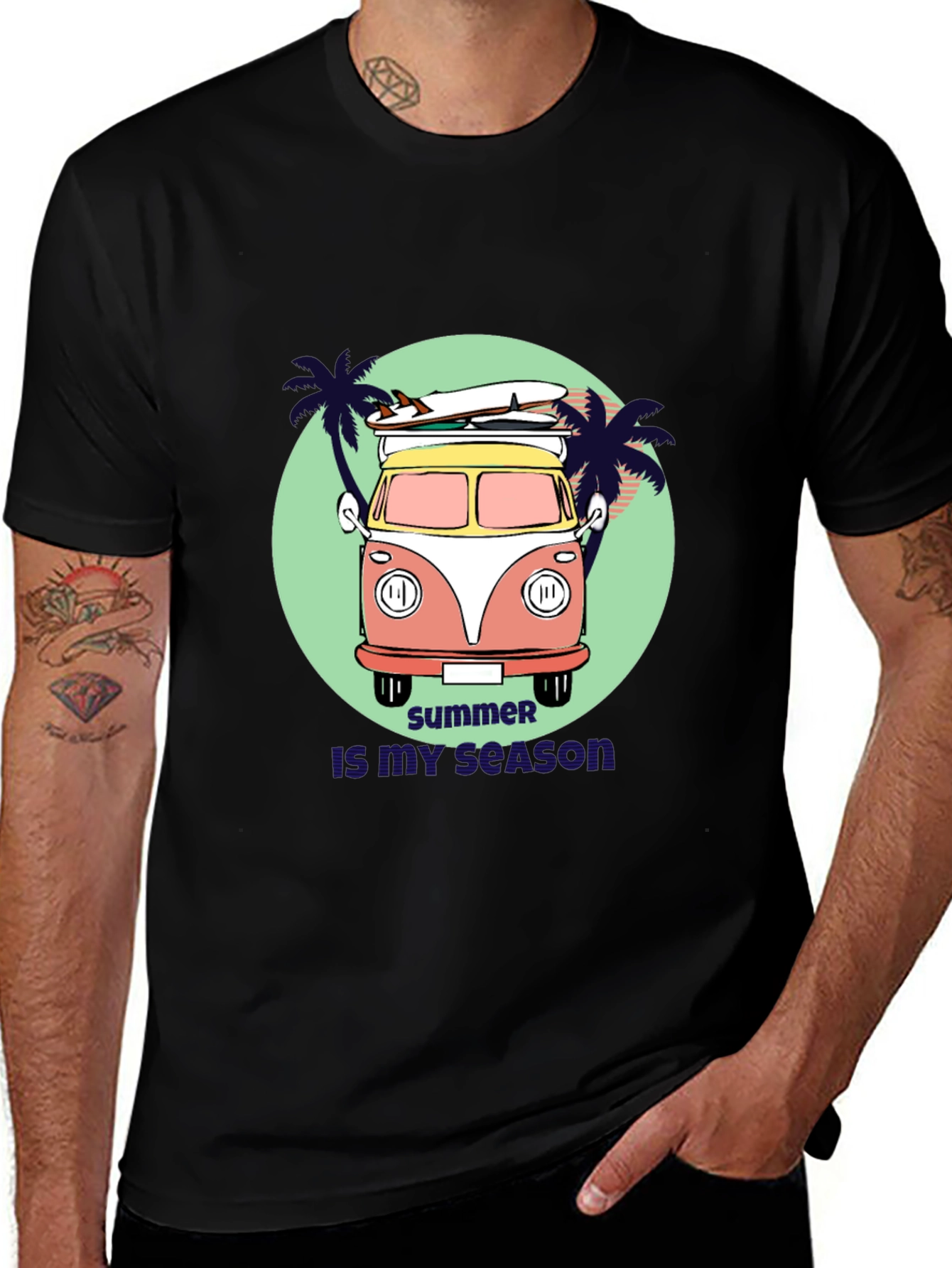 Summer Season Surf Van Graphic Tee
