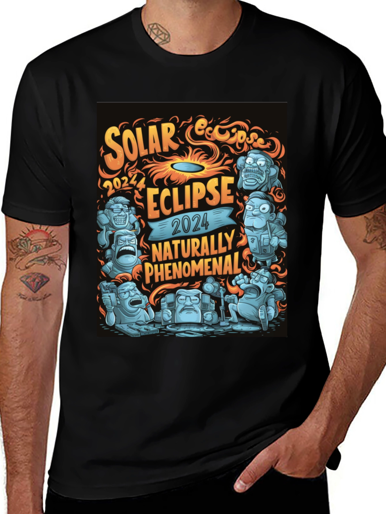 Solar Eclipse 2024 Naturally Phenomenal Graphic T-Shirt