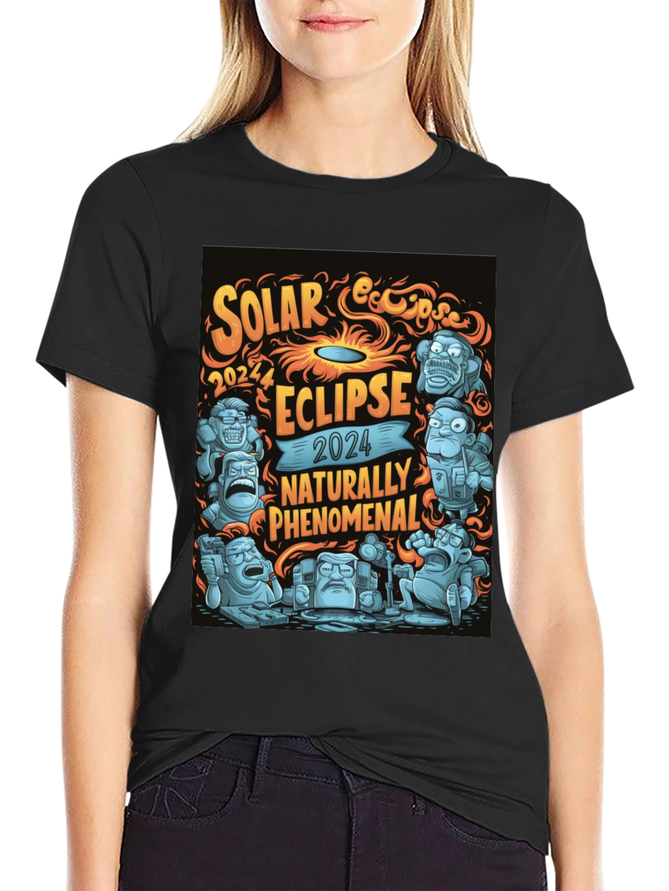 Solar Eclipse 2024 Naturally Phenomenal Graphic T-Shirt