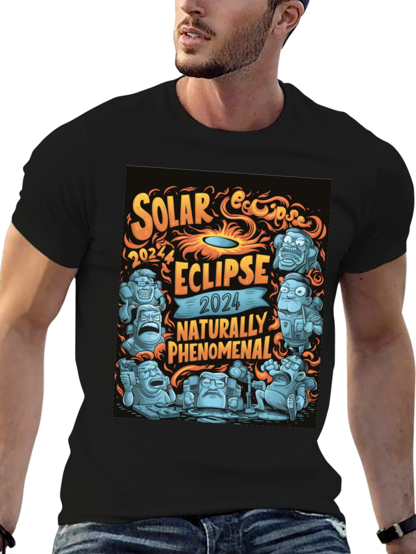 Solar Eclipse 2024 Naturally Phenomenal Graphic T-Shirt