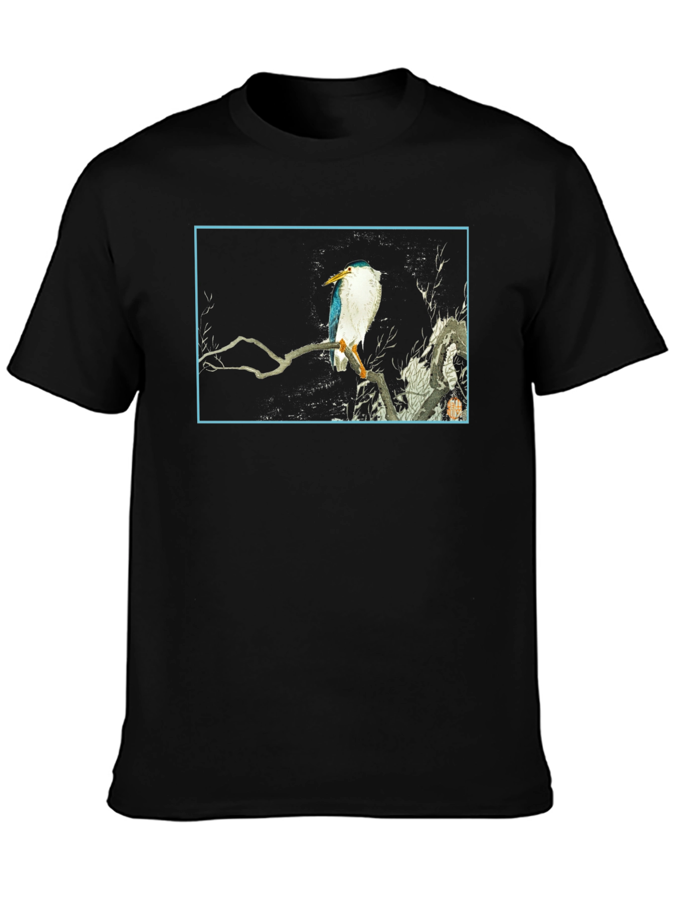 Bird Art Graphic T-Shirt - Black