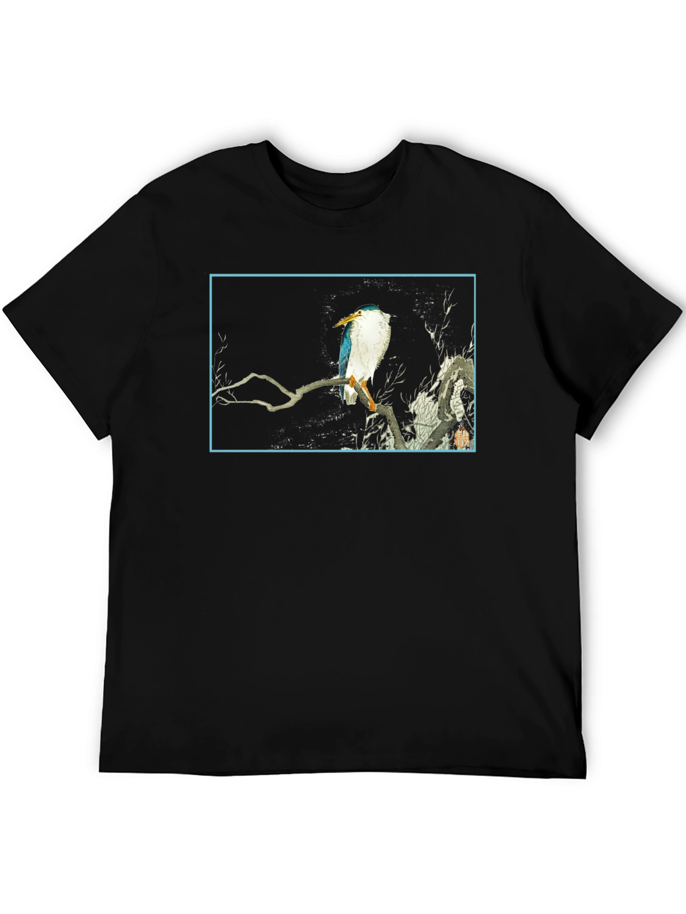 Bird Art Graphic T-Shirt - Black