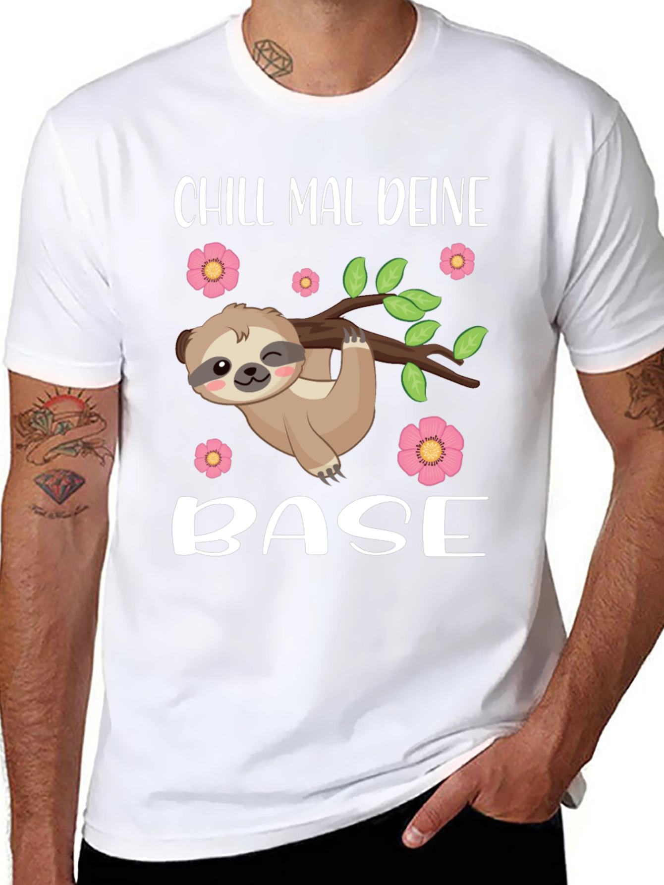 Chill Mal Deine Base Sloth T-Shirt