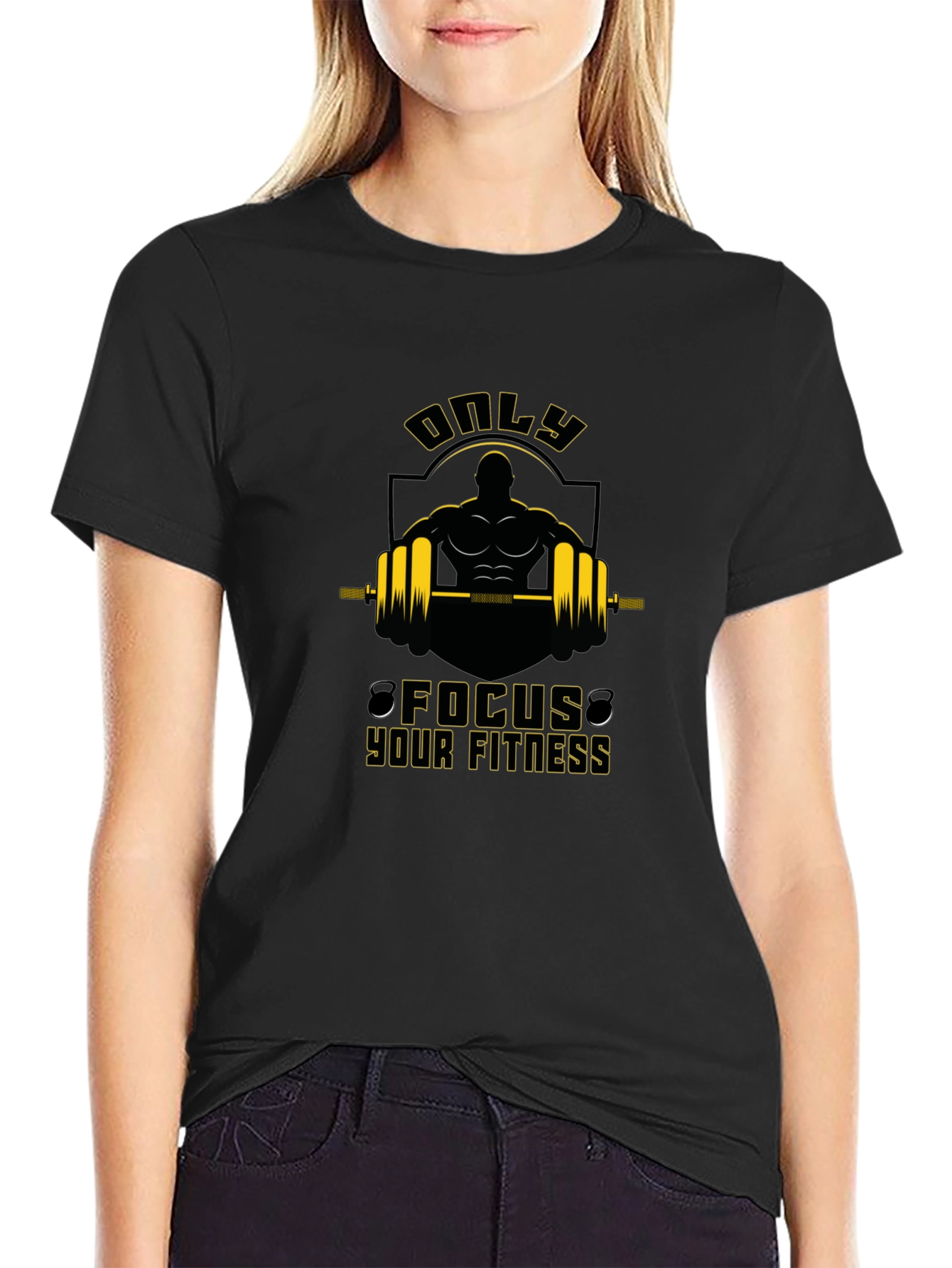 Focus Your Fitness Graphic T-Shirt - Black