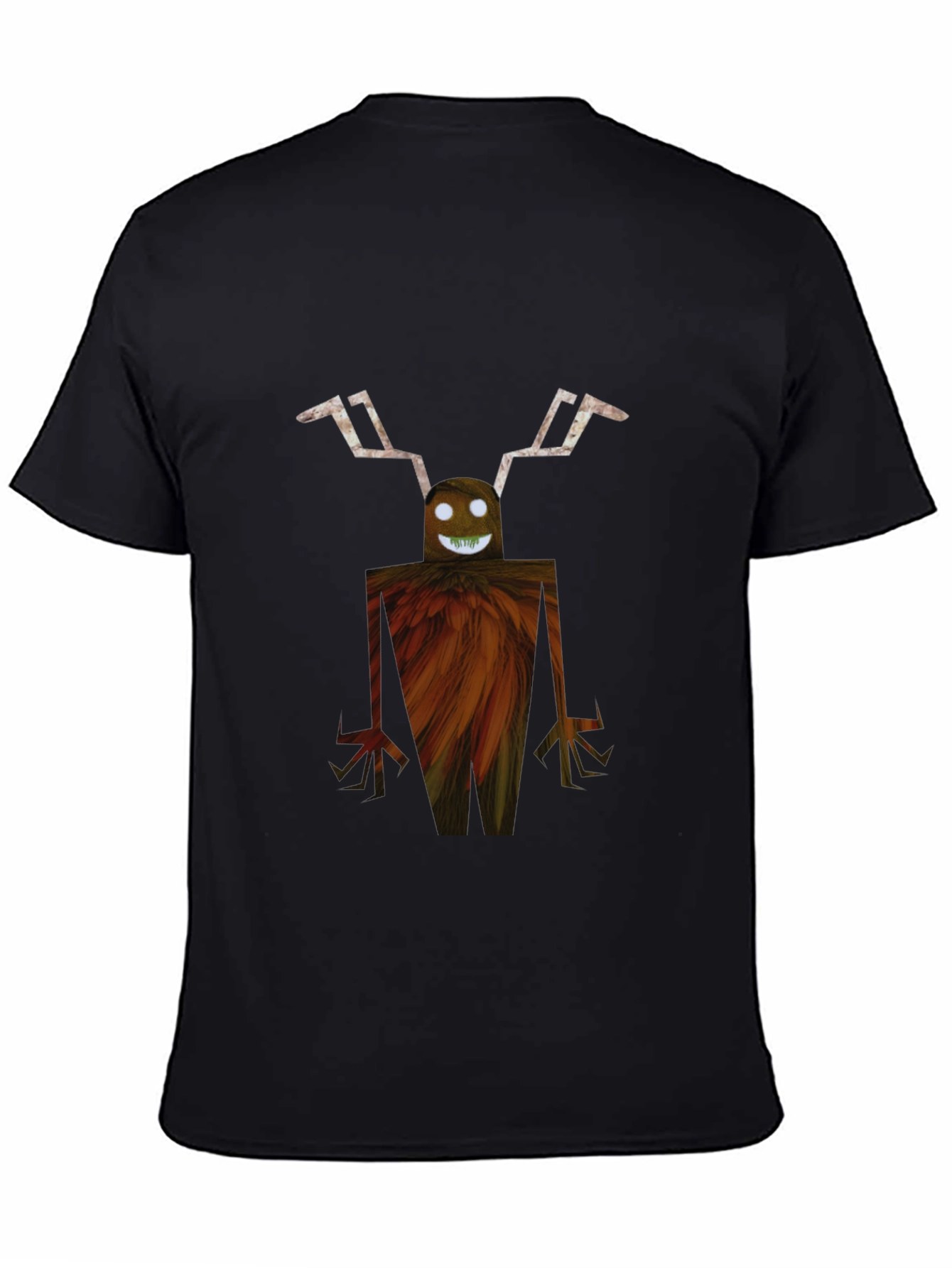 Unique Graphic Tee - Monster Design Black T-Shirt
