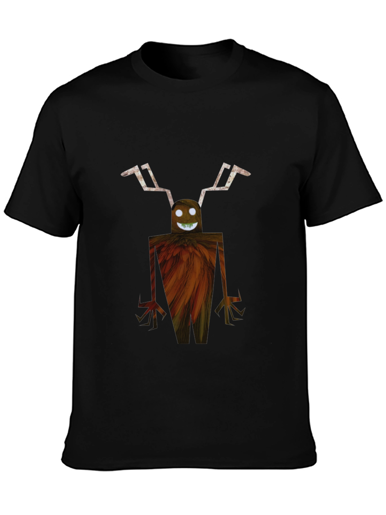 Unique Graphic Tee - Monster Design Black T-Shirt