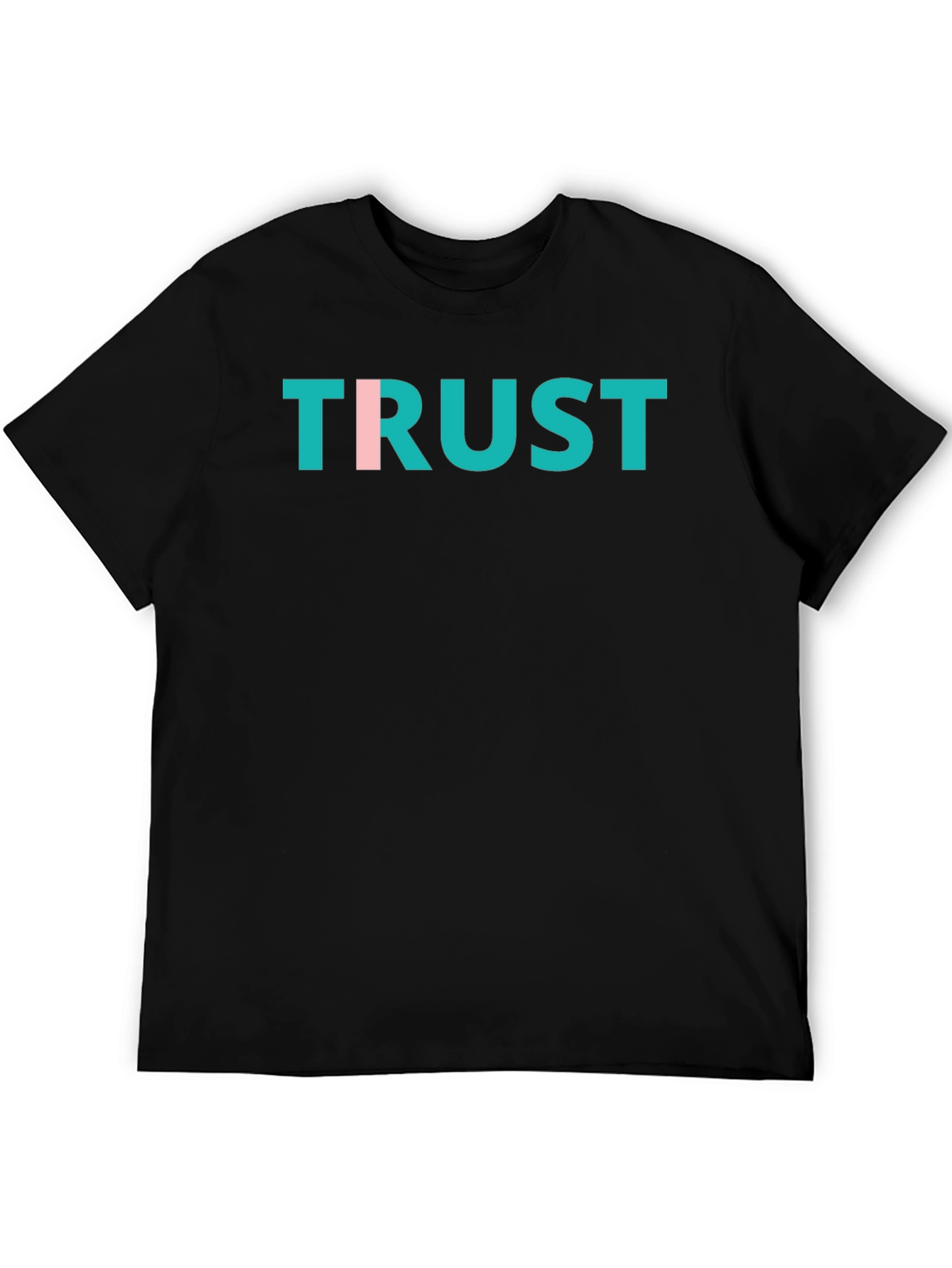 Trust Graphic Tee - Black Casual Cotton T-Shirt