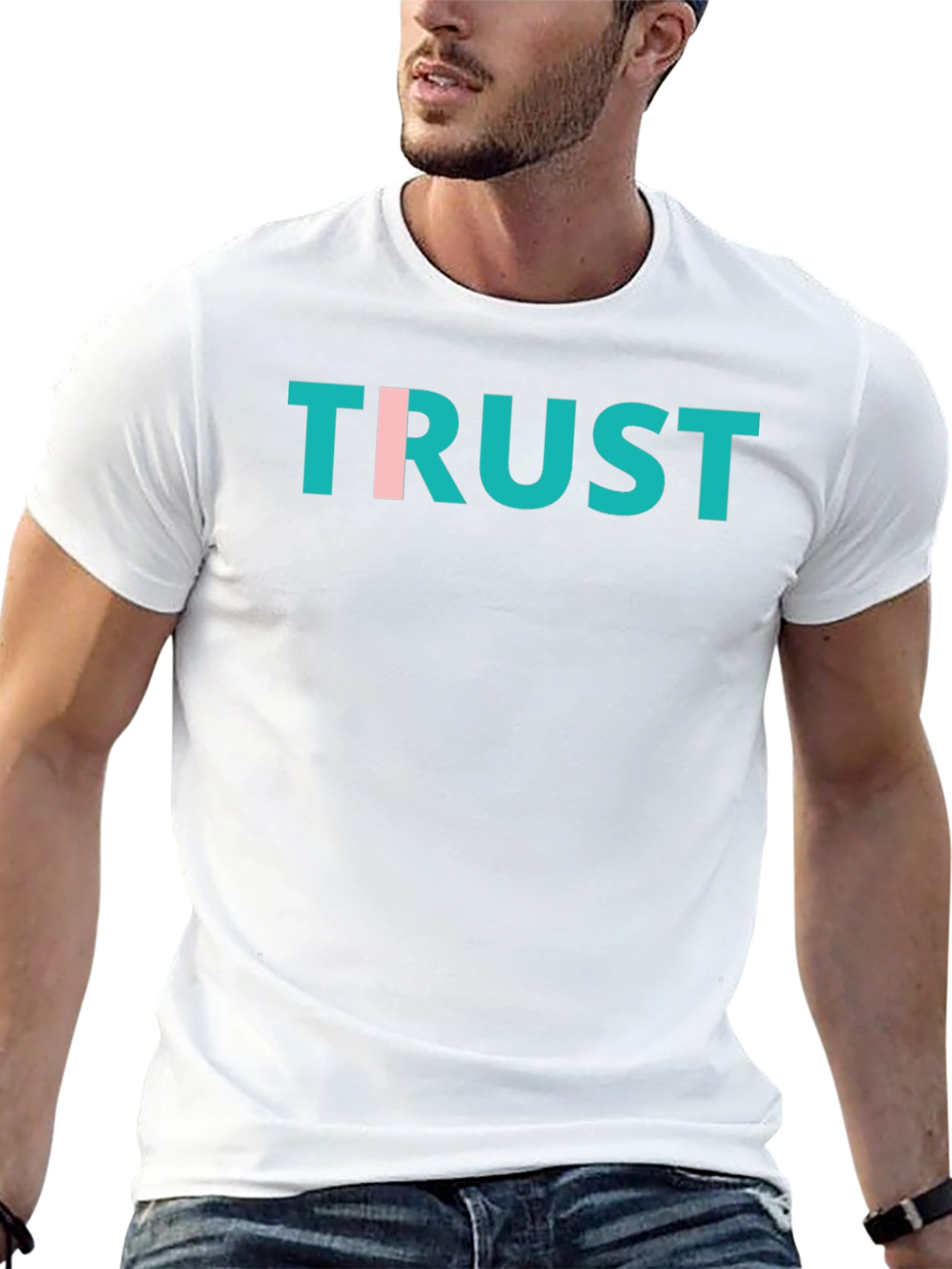 Trust Graphic Tee - Black Casual Cotton T-Shirt