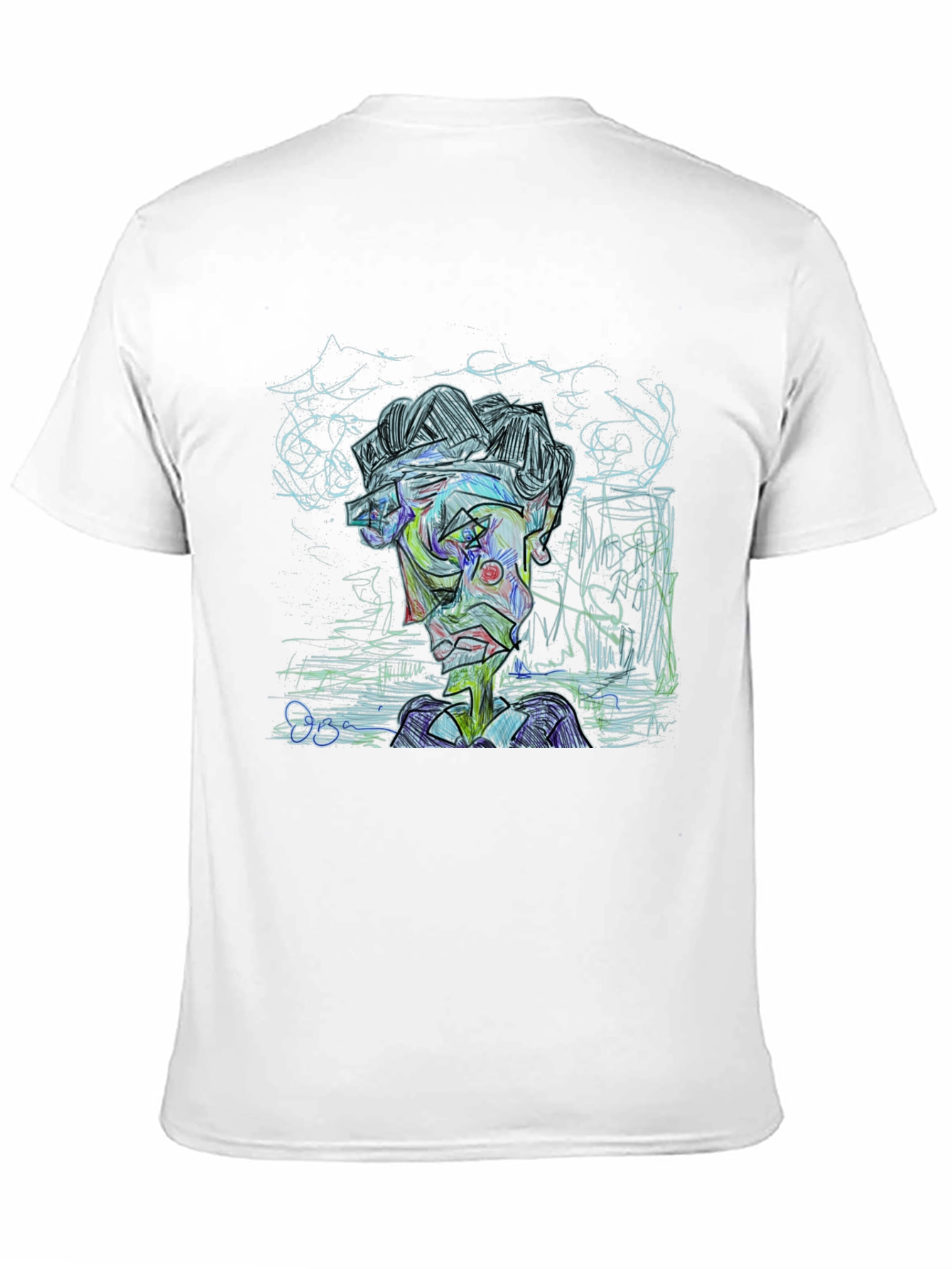 Abstract Art Graphic Print Tee - Modern Style
