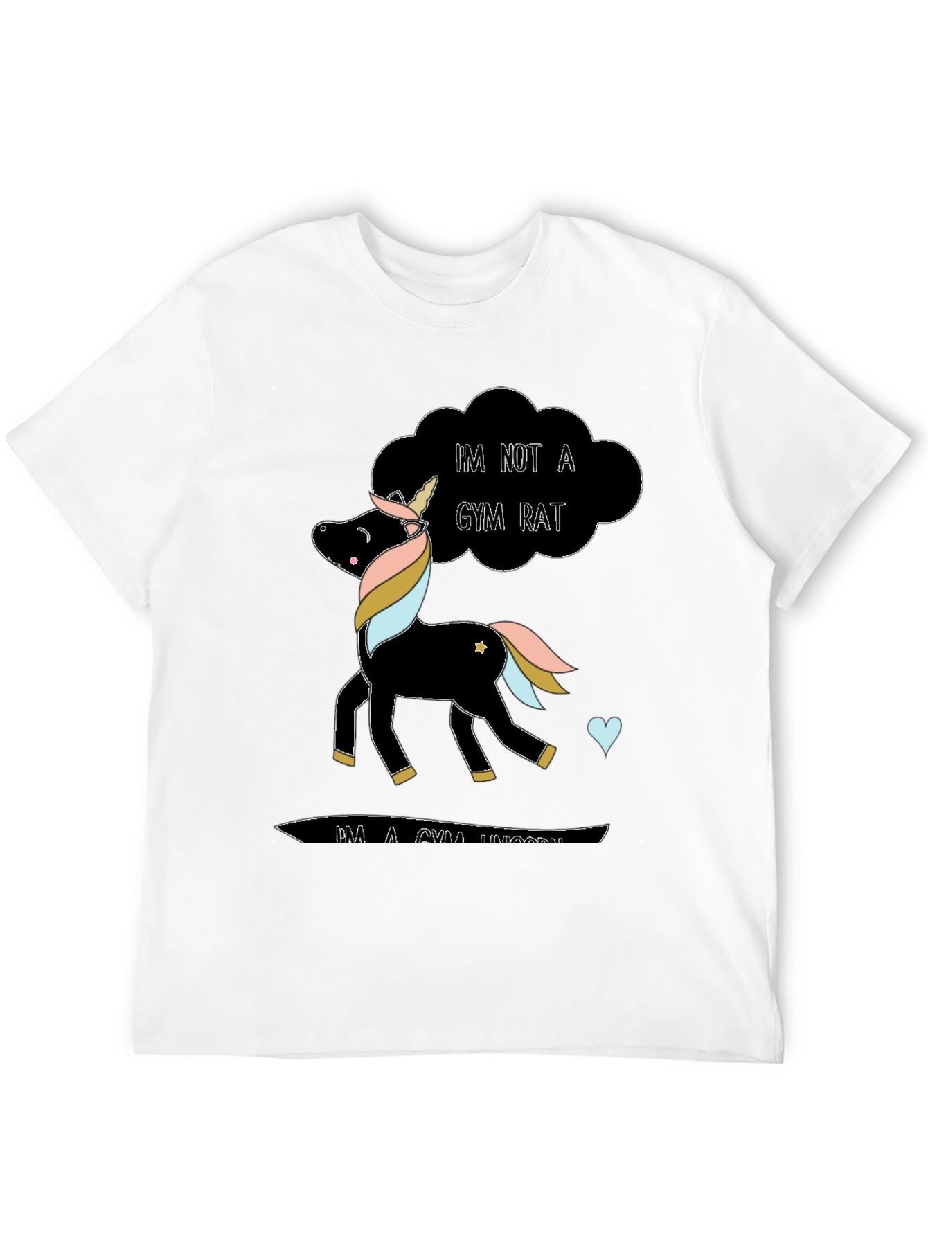 Gym Unicorn Black T-Shirt