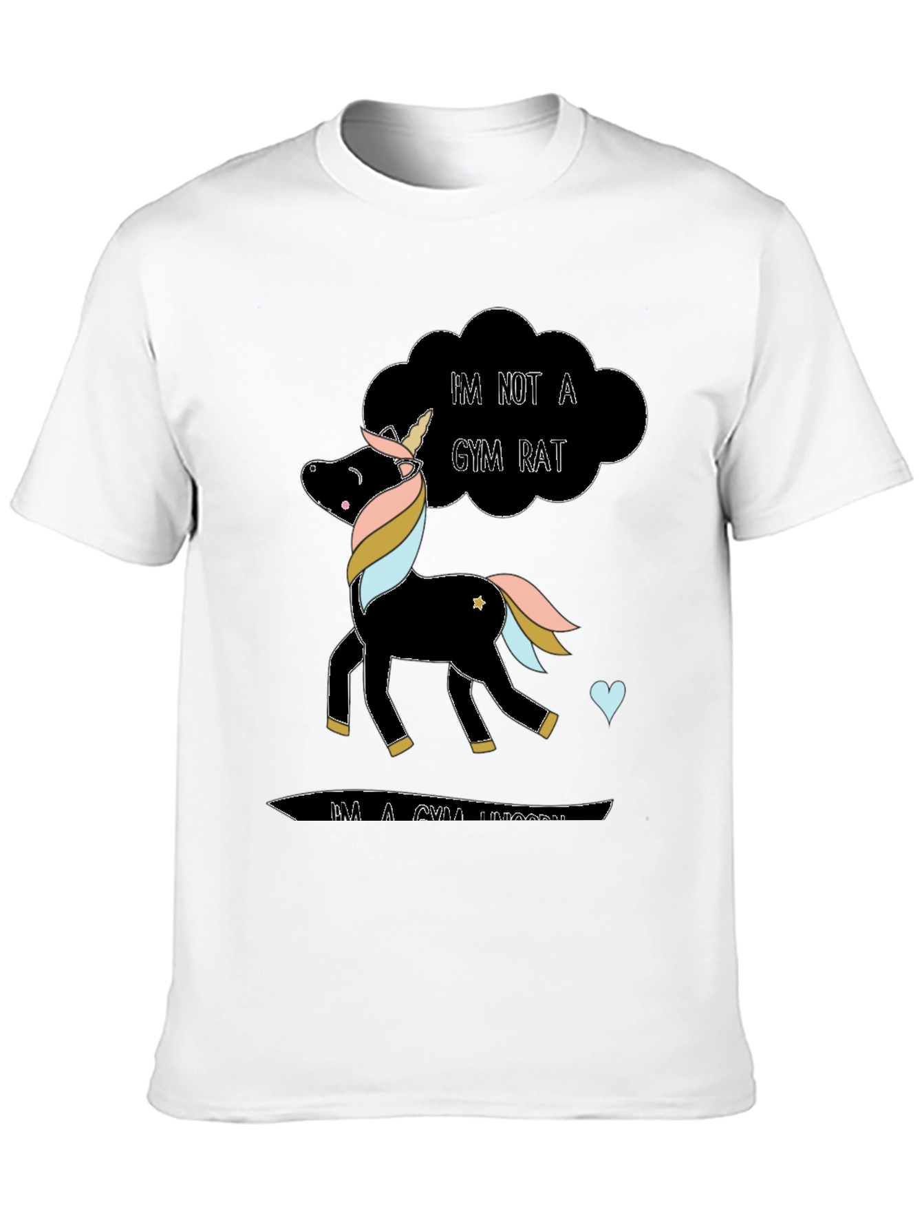 Gym Unicorn Black T-Shirt