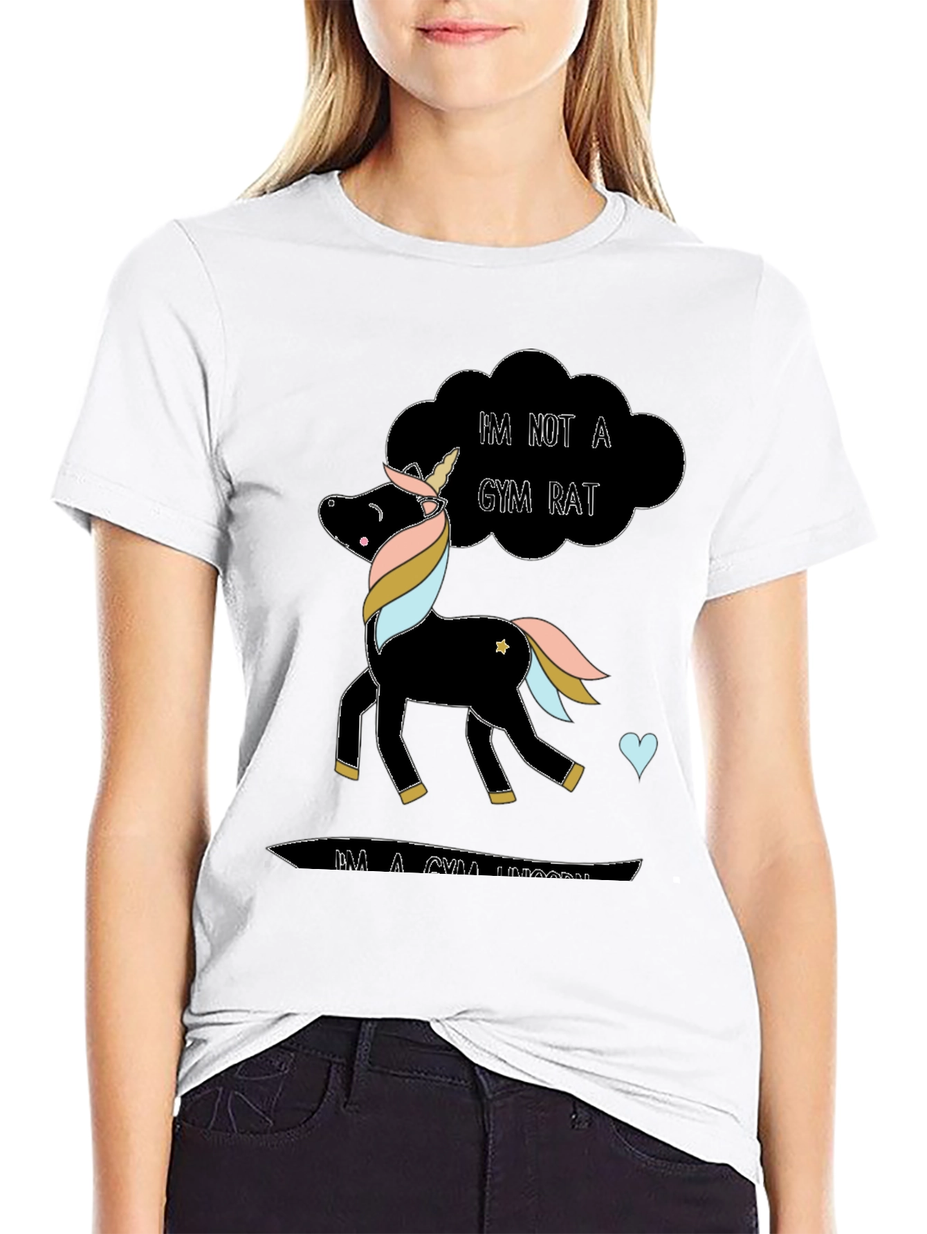 Gym Unicorn Black T-Shirt