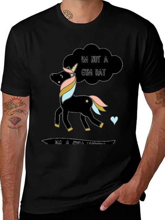 Gym Unicorn Black T-Shirt