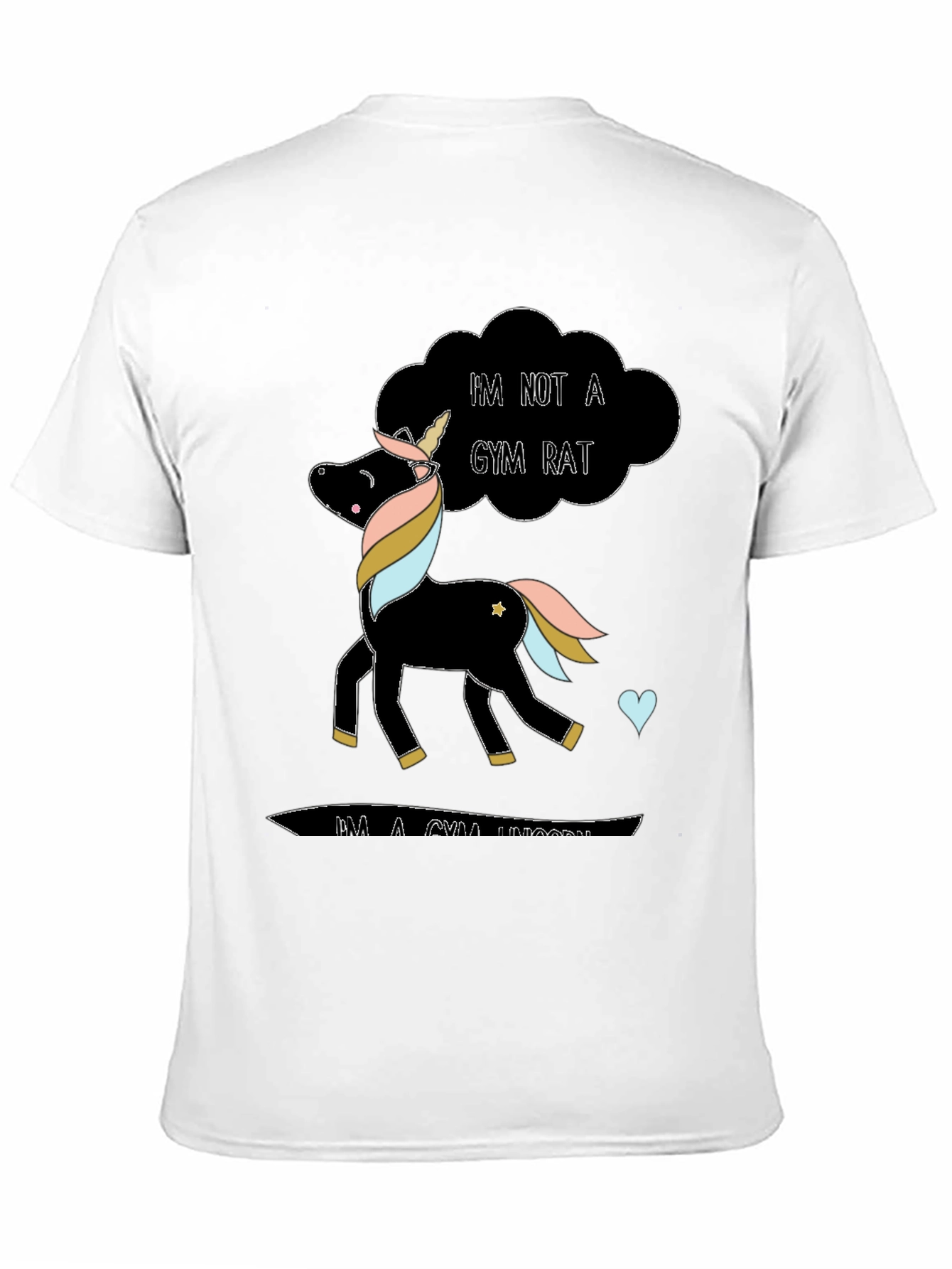 Gym Unicorn Black T-Shirt
